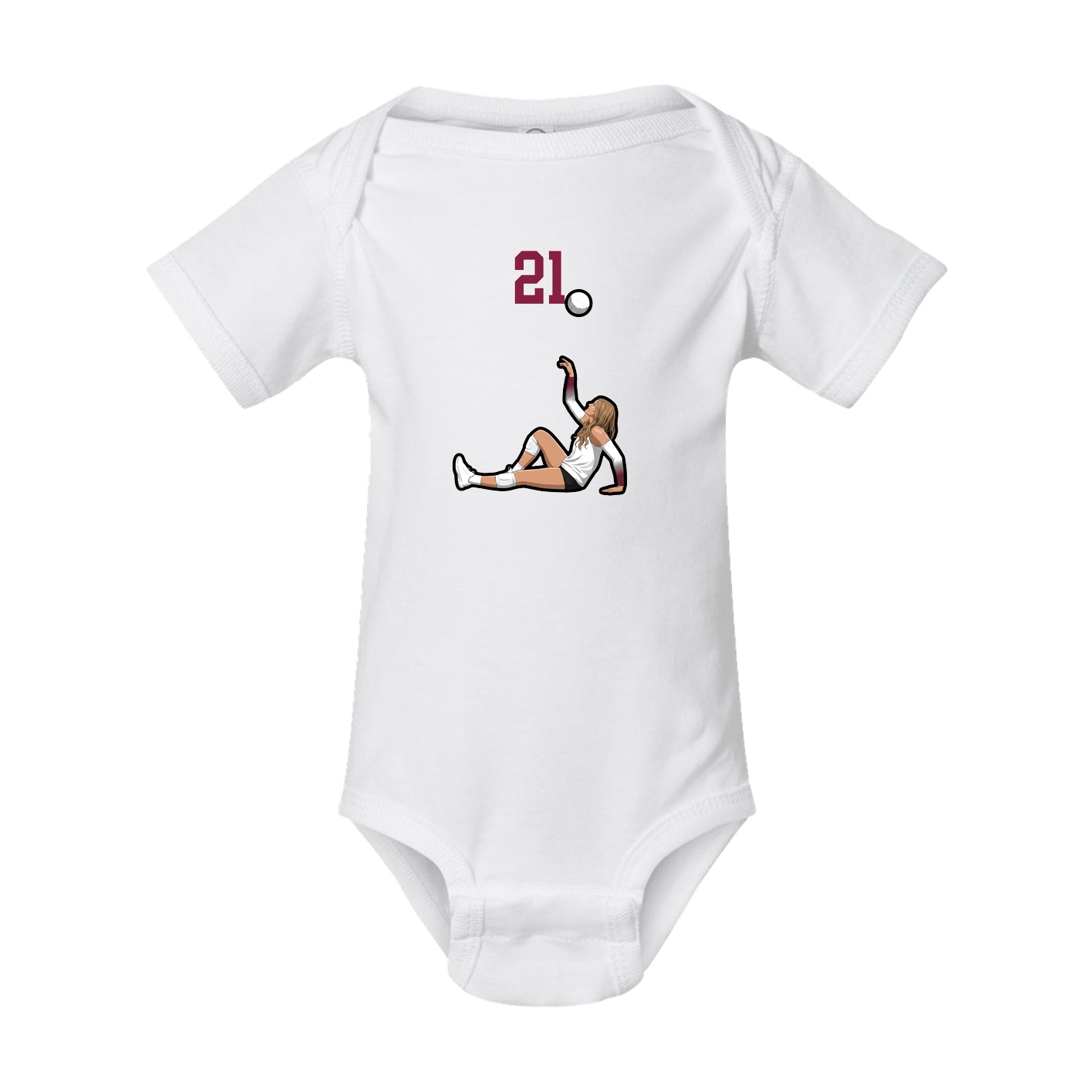 Baby Onesie — Number Top in White