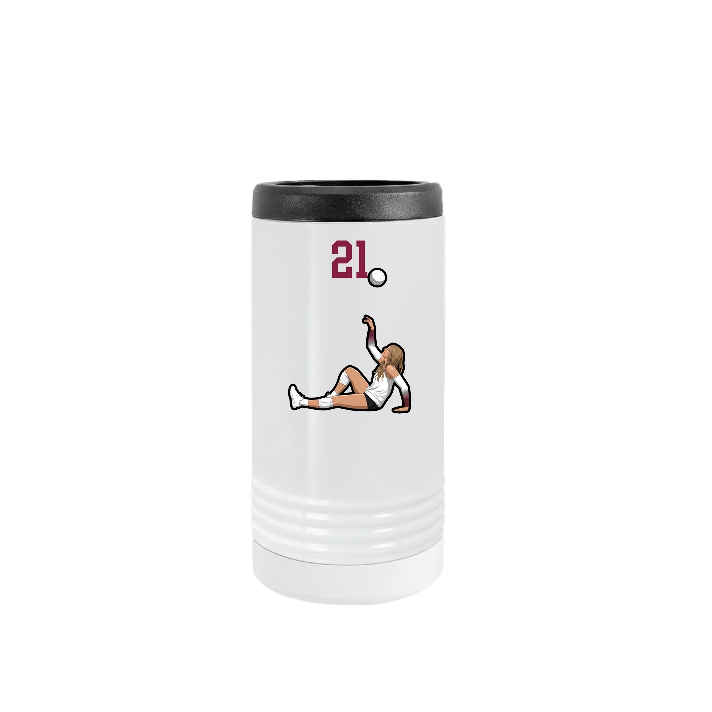 Slim Beverage Holder — Number Top in White
