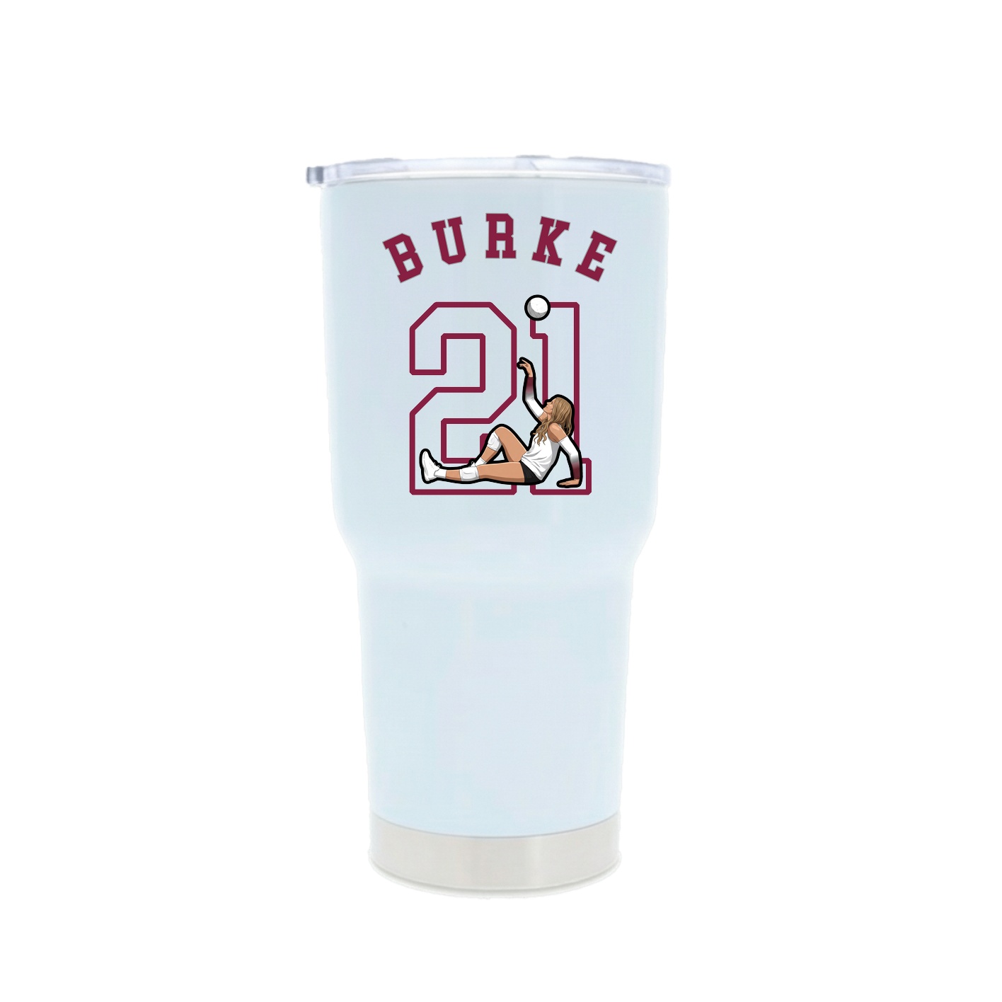 30oz Stainless Steel Tumbler — Shirsey Arch in White