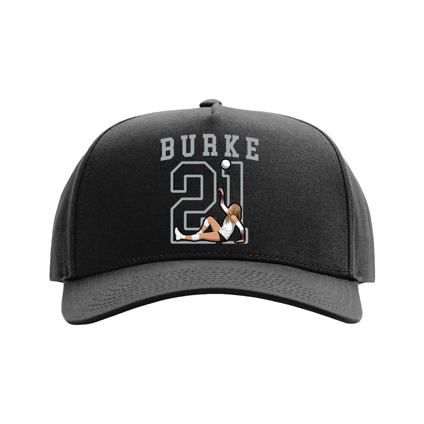 Full Fabric Five-Panel Champ Cap — Shirsey in Black