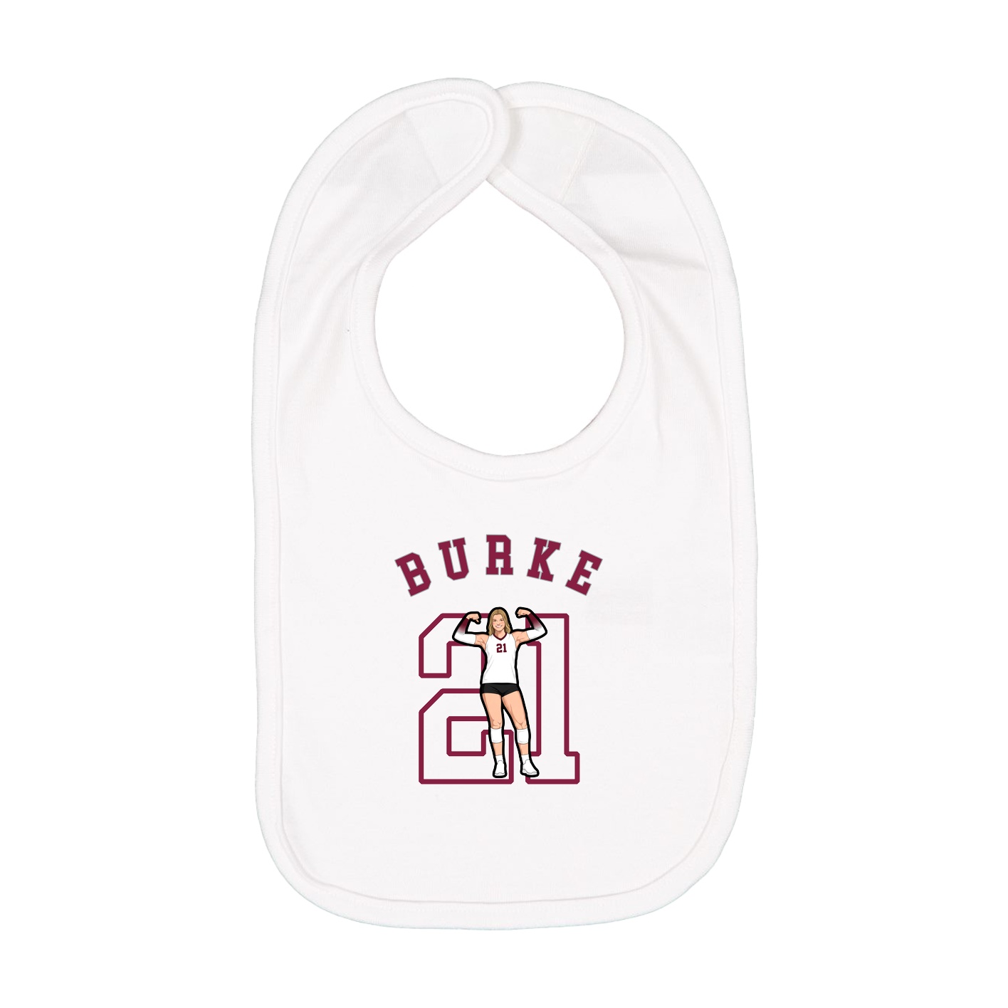 Infant Bib — Shirsey Arch in White