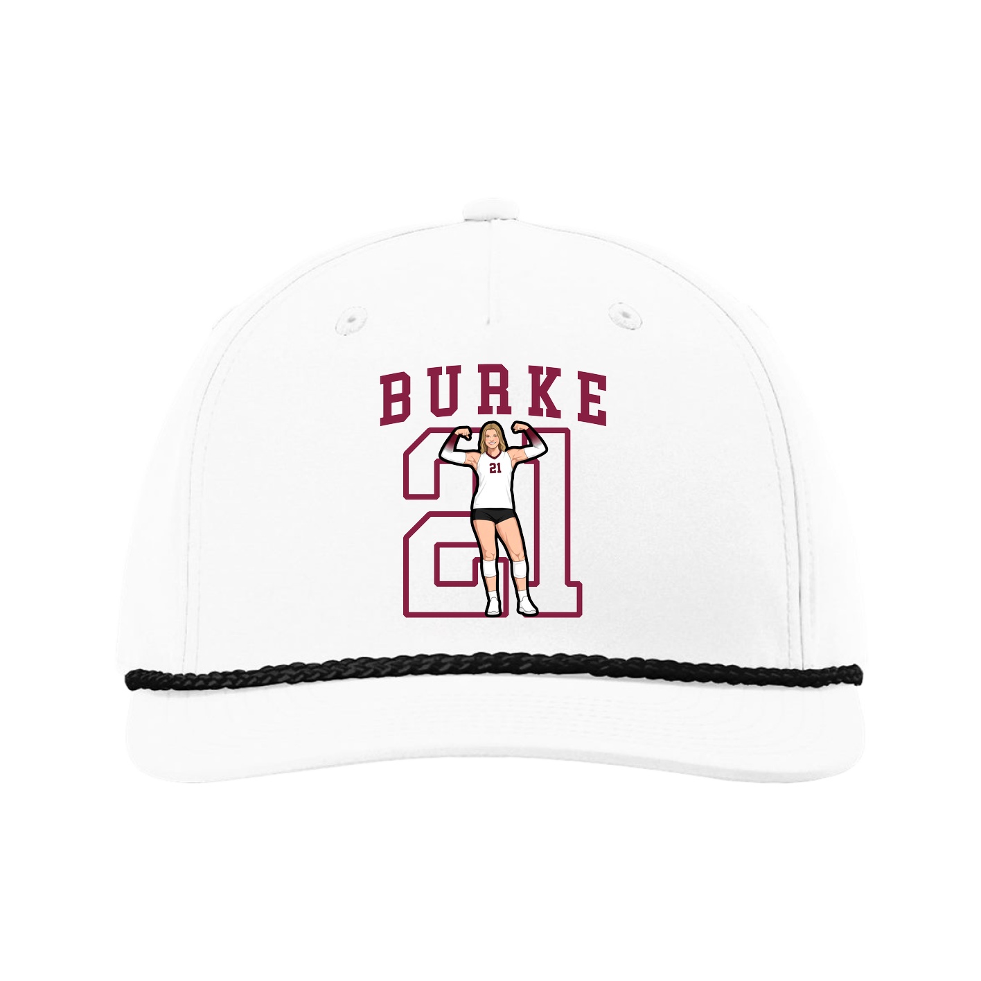 Five-Panel Classic Rope Cap — Shirsey in White