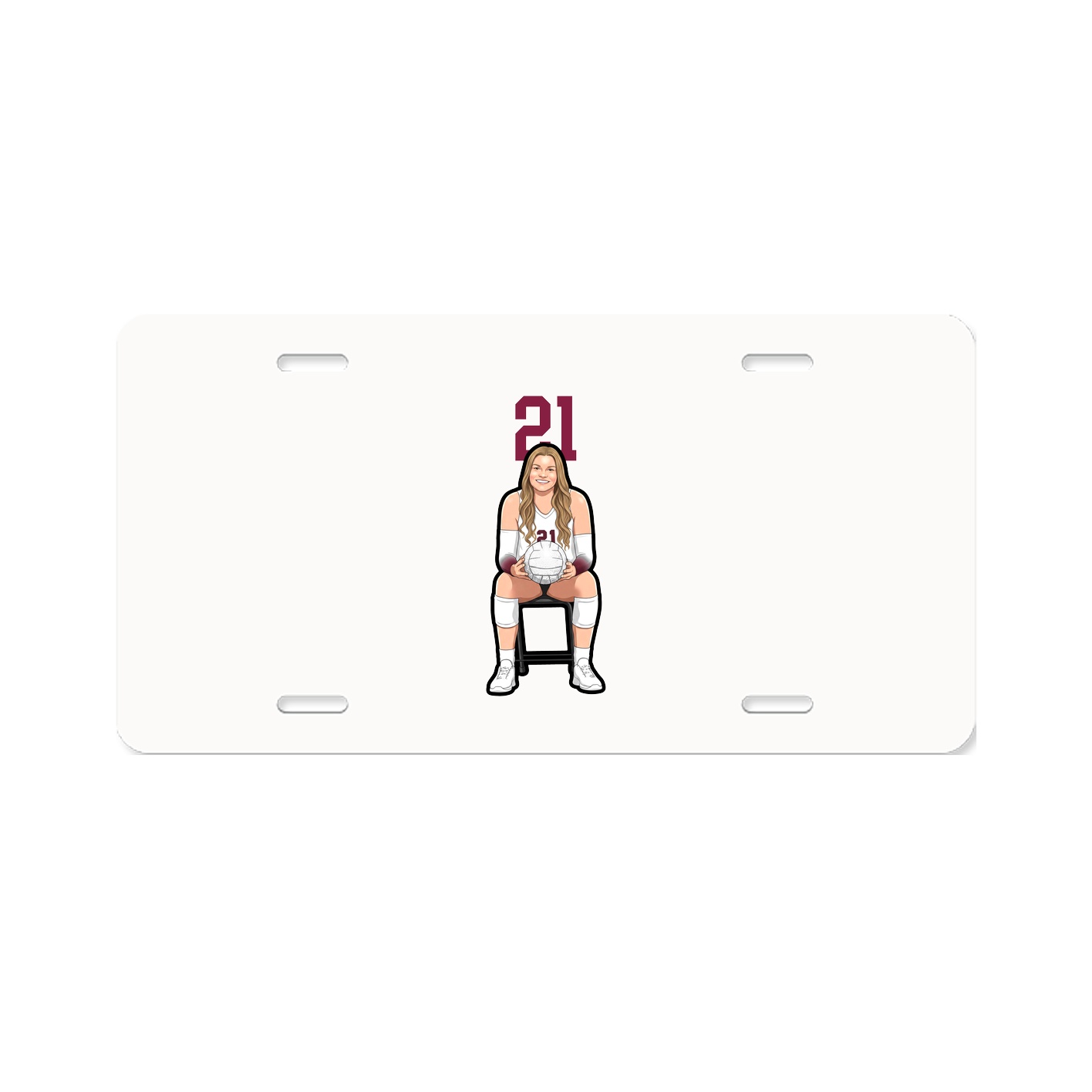 License Plate — Number Top in Classic