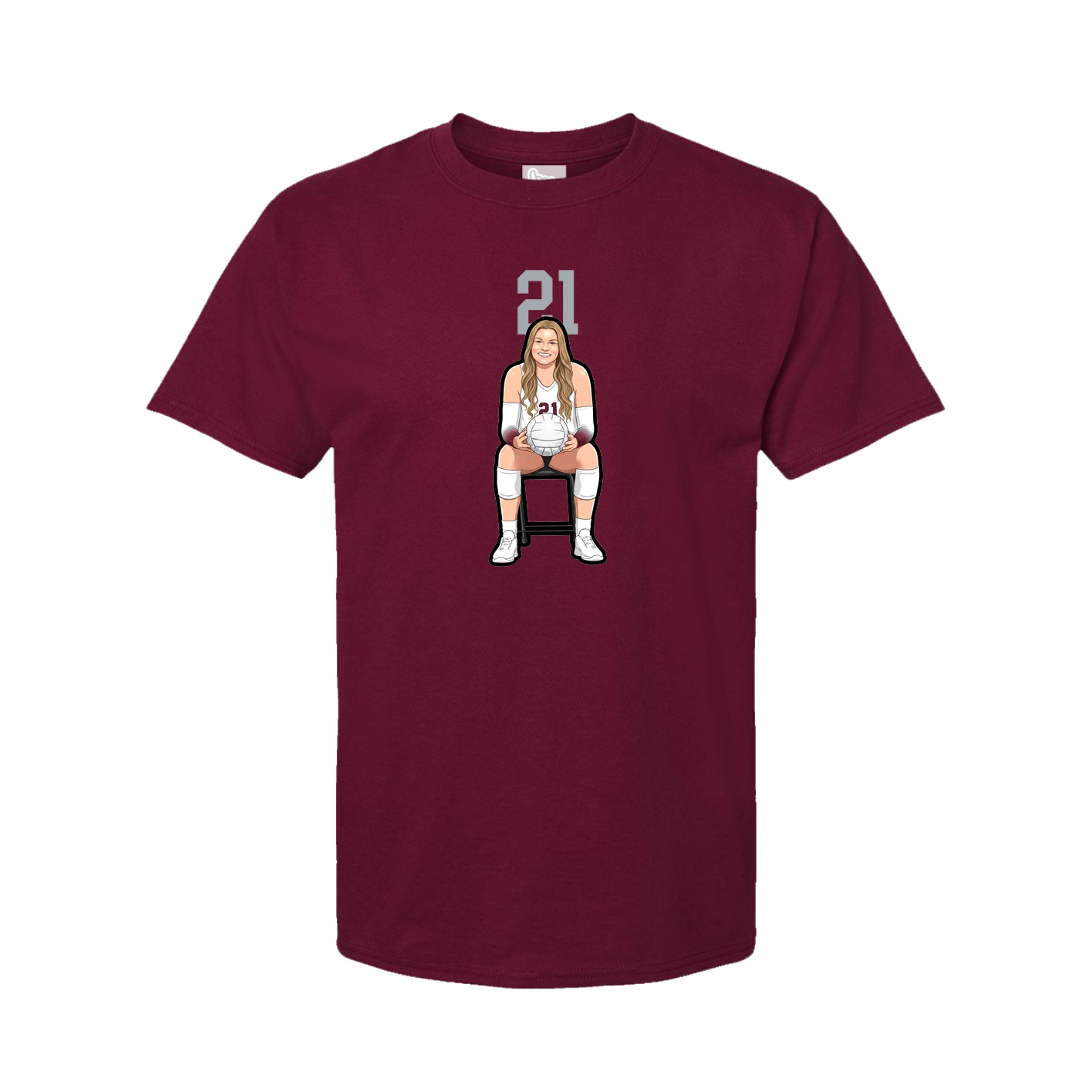Tee — Number Top in Cardinal