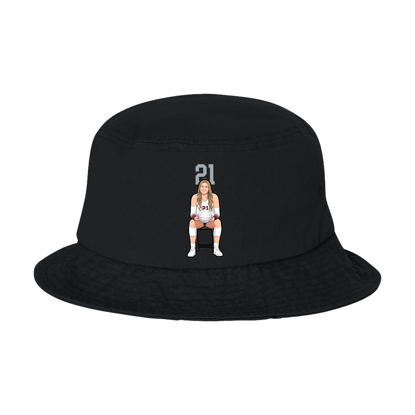 Bucket Cap — Number Top in Black