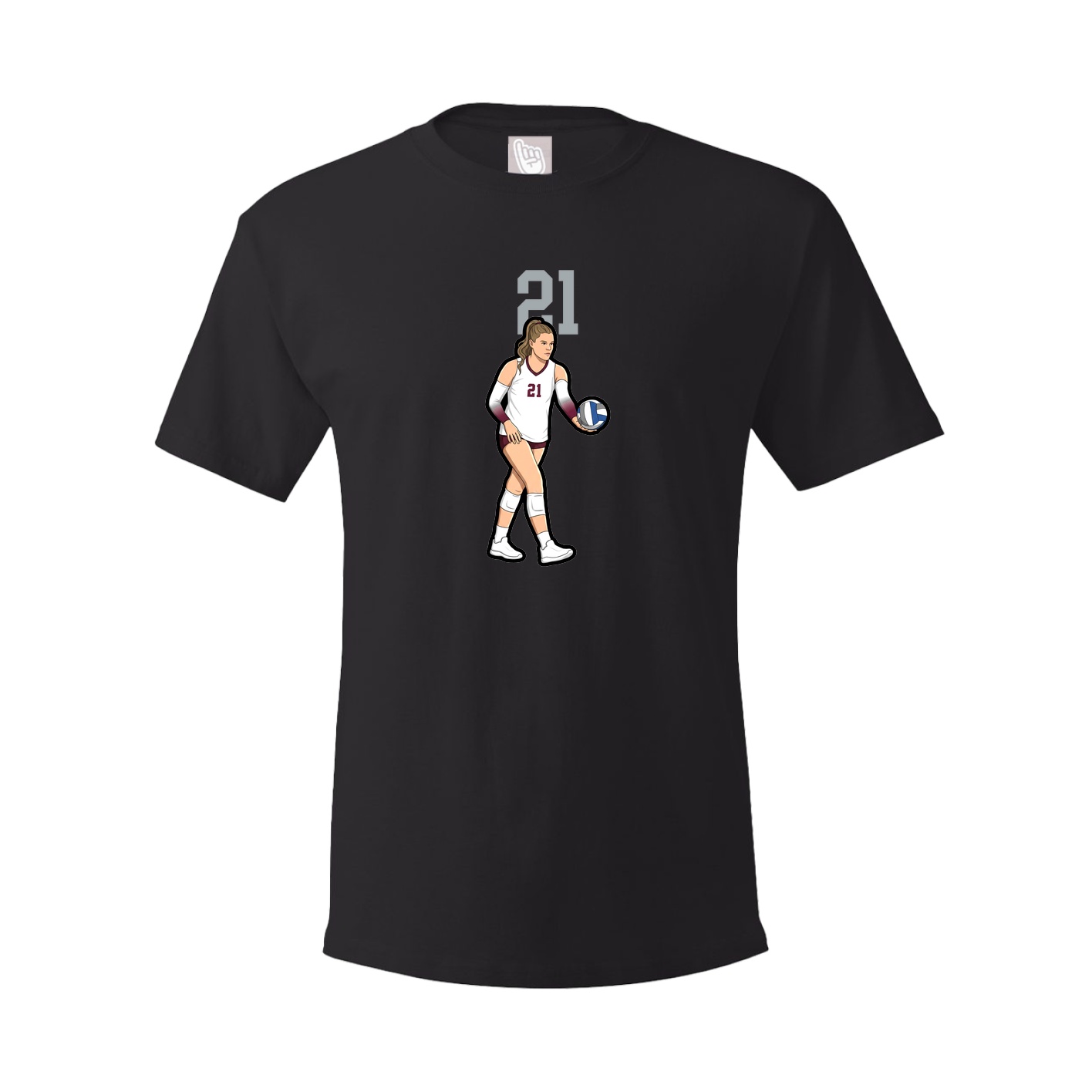 Youth Tee — Number Top in Black