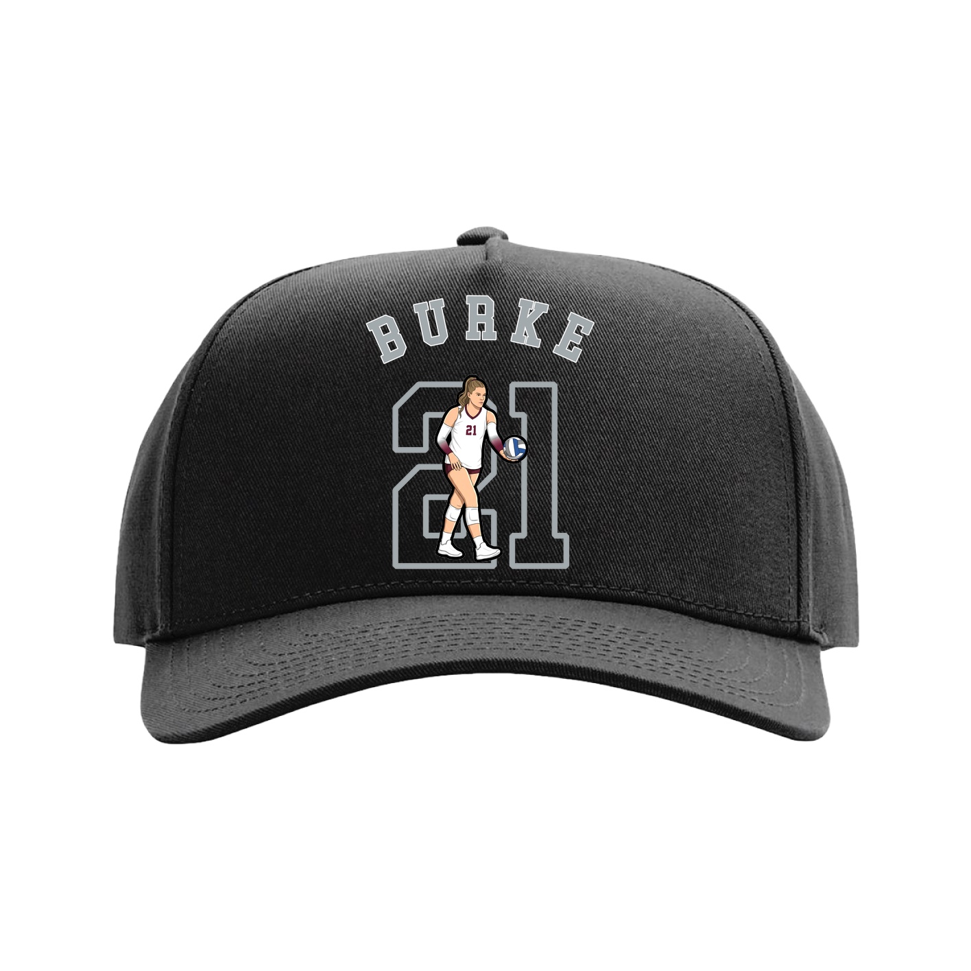 Full Fabric Five-Panel Champ Cap — Shirsey Arch in Black