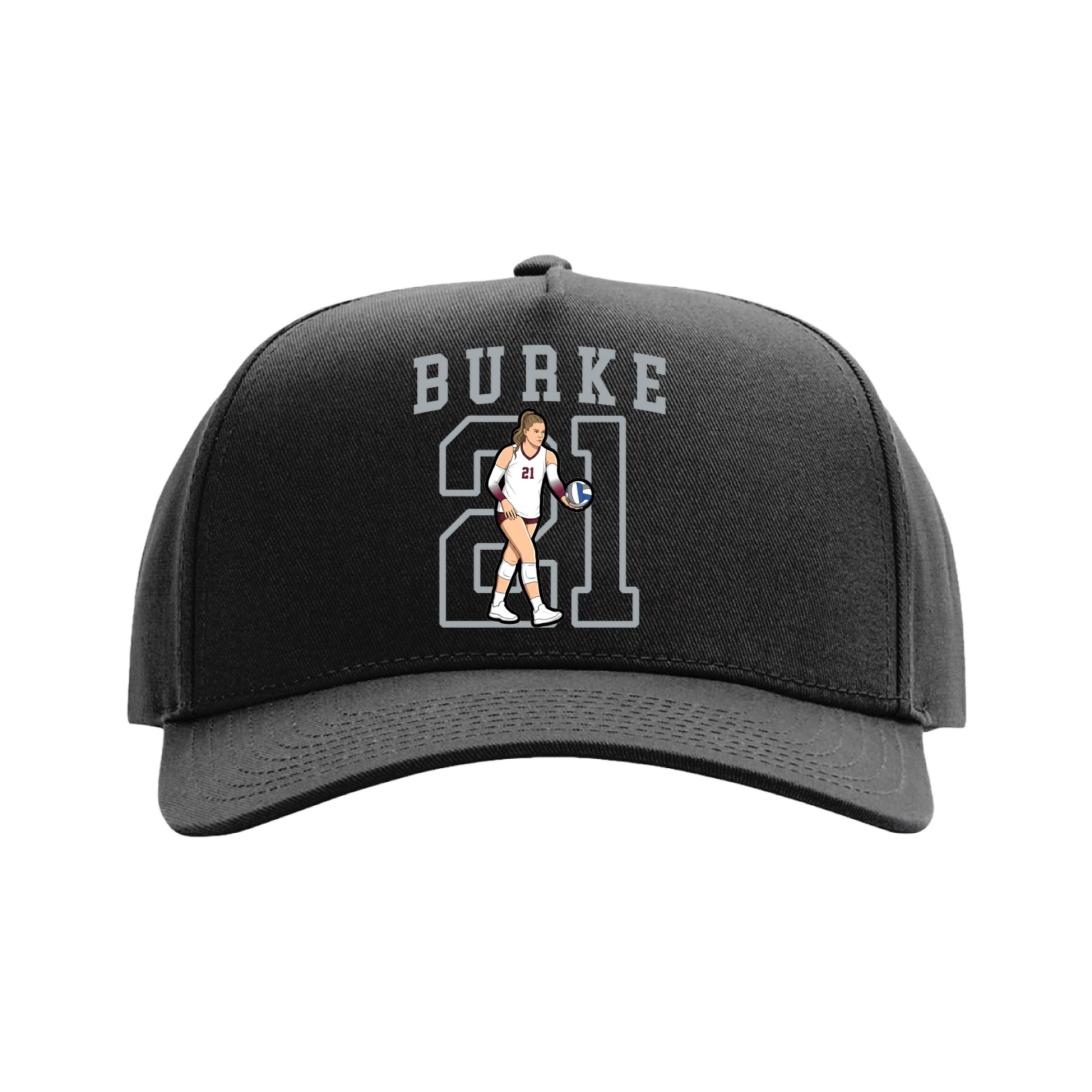 Full Fabric Five-Panel Champ Cap — Shirsey in Black