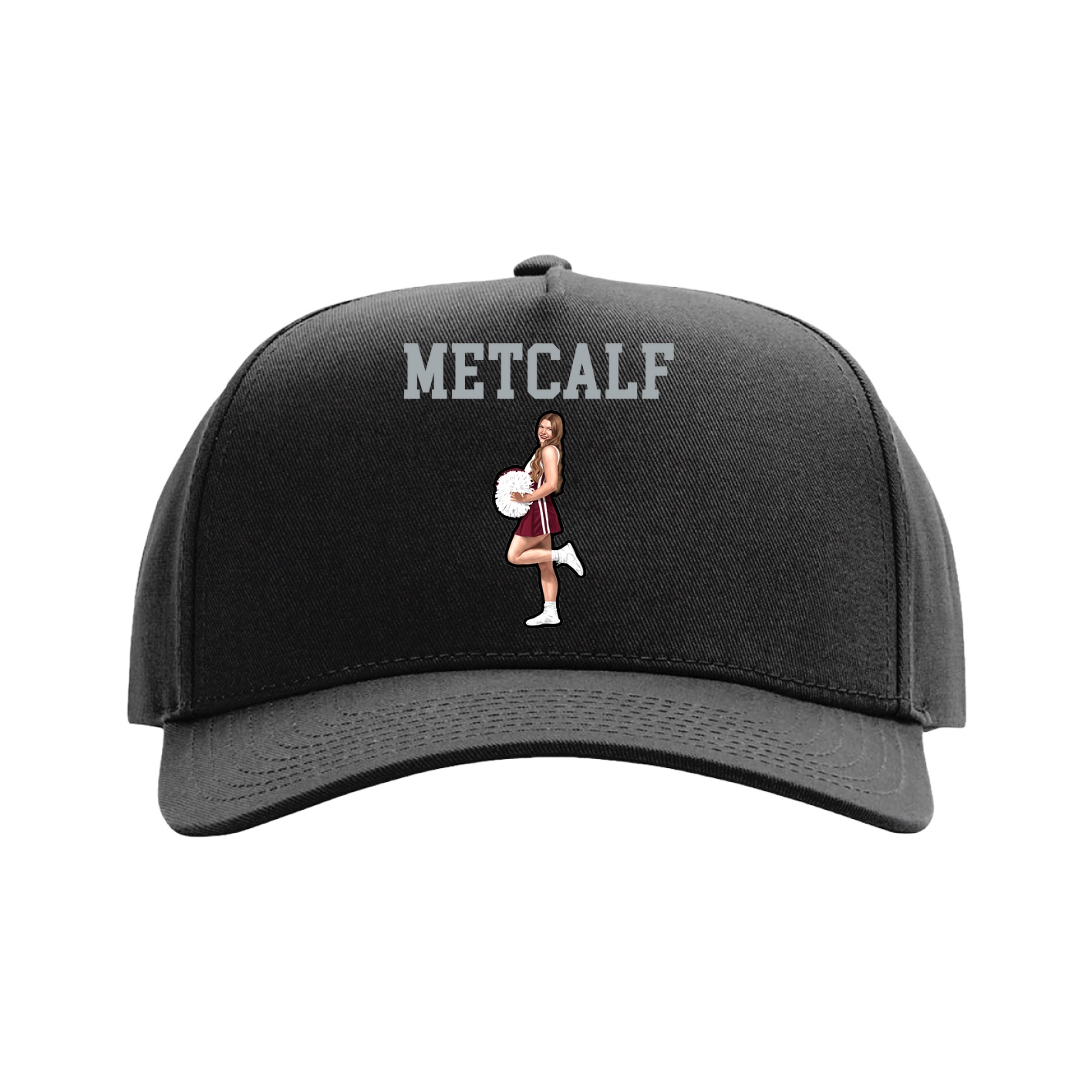 Full Fabric Five-Panel Champ Cap — Shirsey in Black