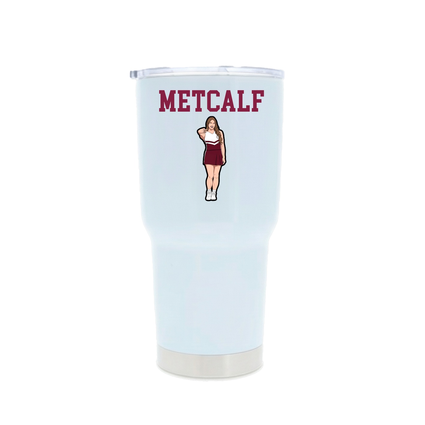 30oz Stainless Steel Tumbler — Shirsey in White