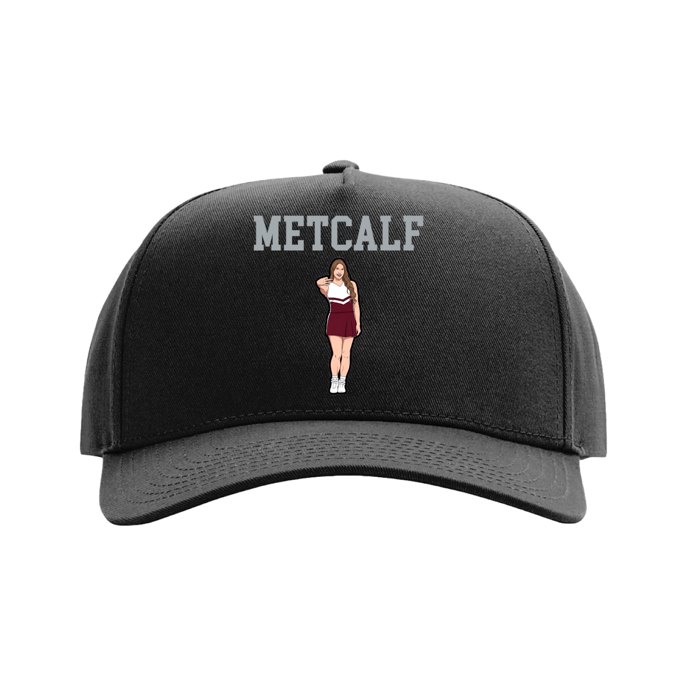 Full Fabric Five-Panel Champ Cap — Shirsey in Black