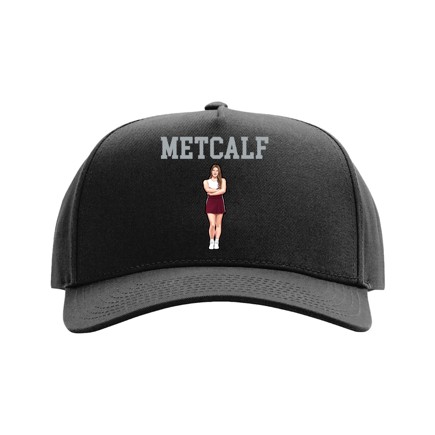 Full Fabric Five-Panel Champ Cap — Shirsey in Black