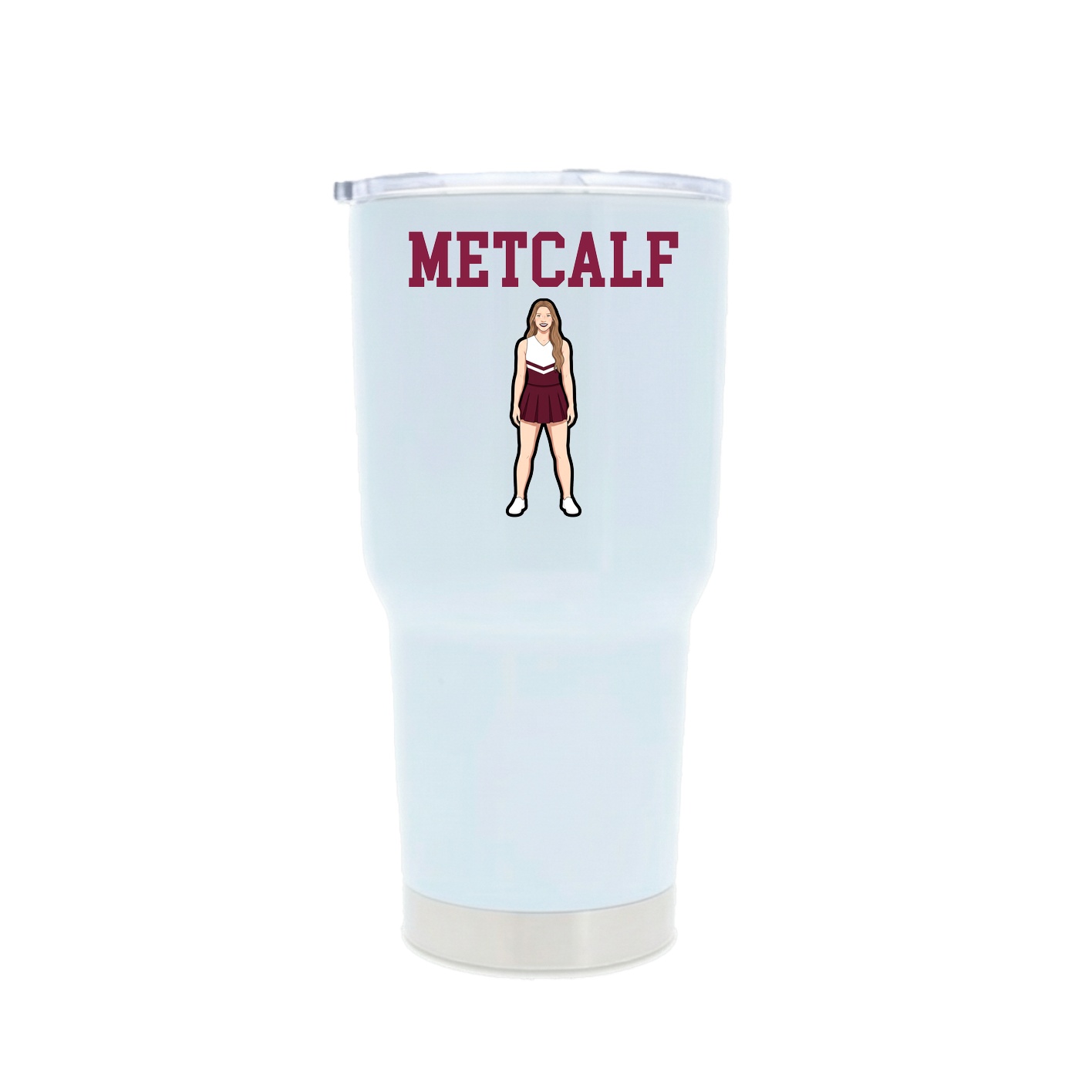 30oz Stainless Steel Tumbler — Shirsey in White