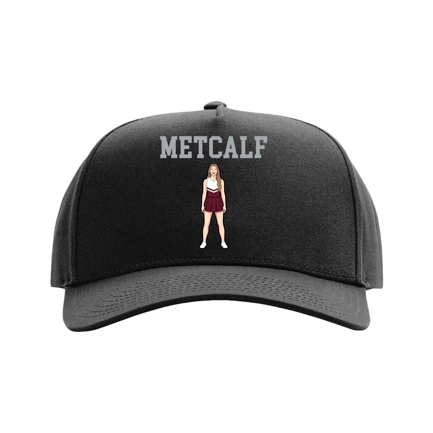 Full Fabric Five-Panel Champ Cap — Shirsey in Black