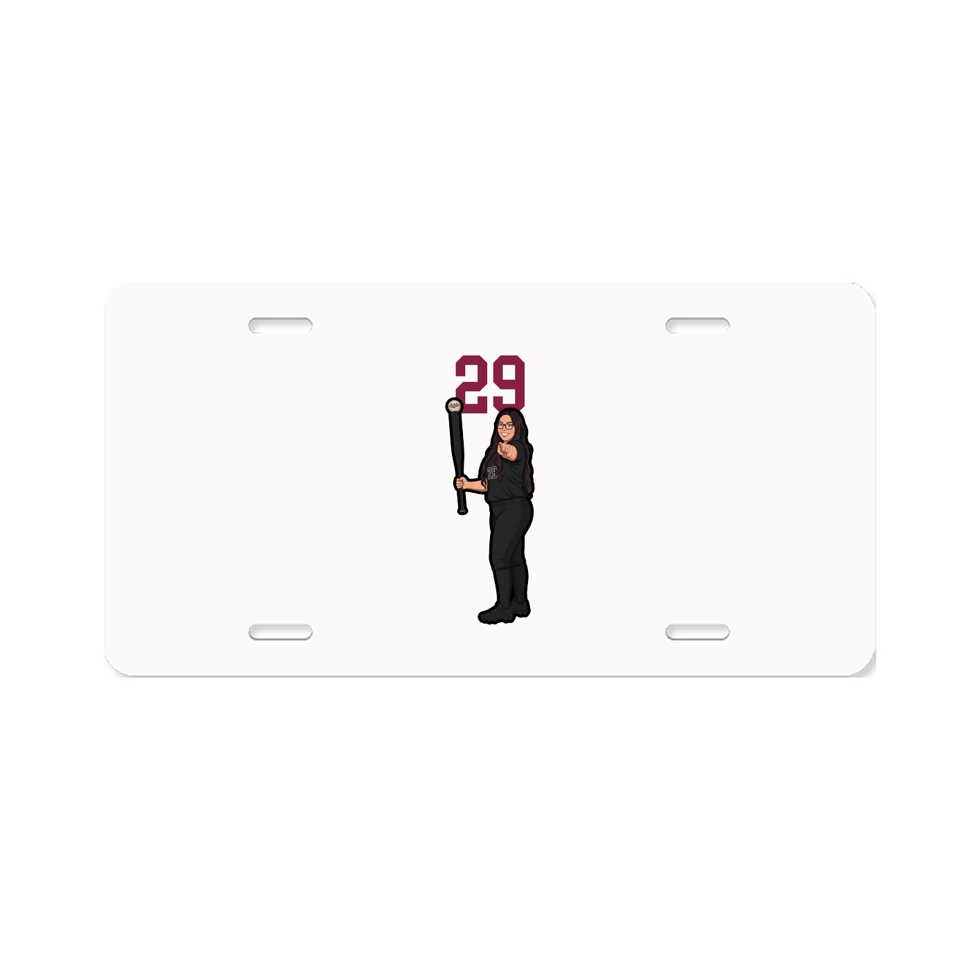 License Plate — Number Top in Classic