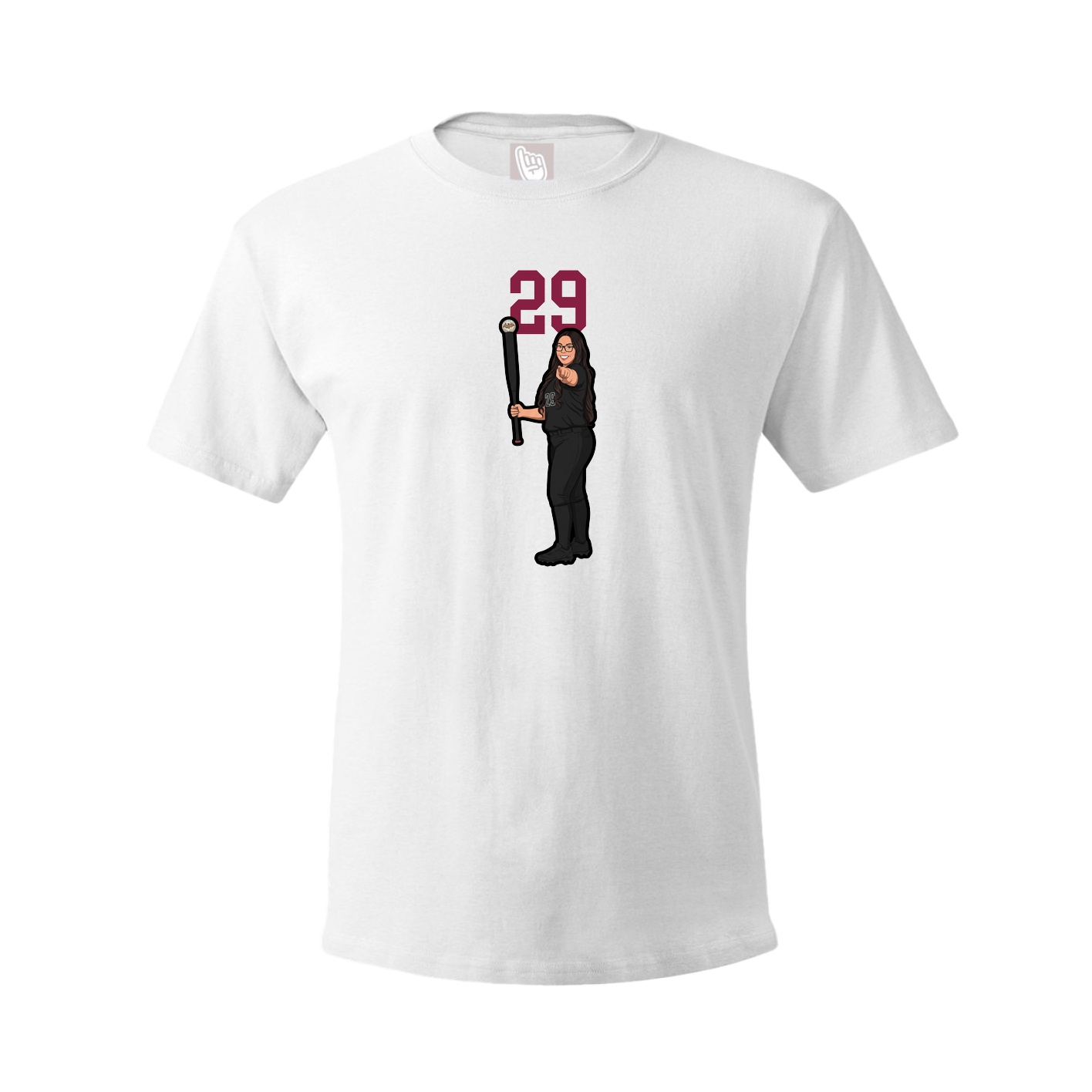 Tee — Number Top in White