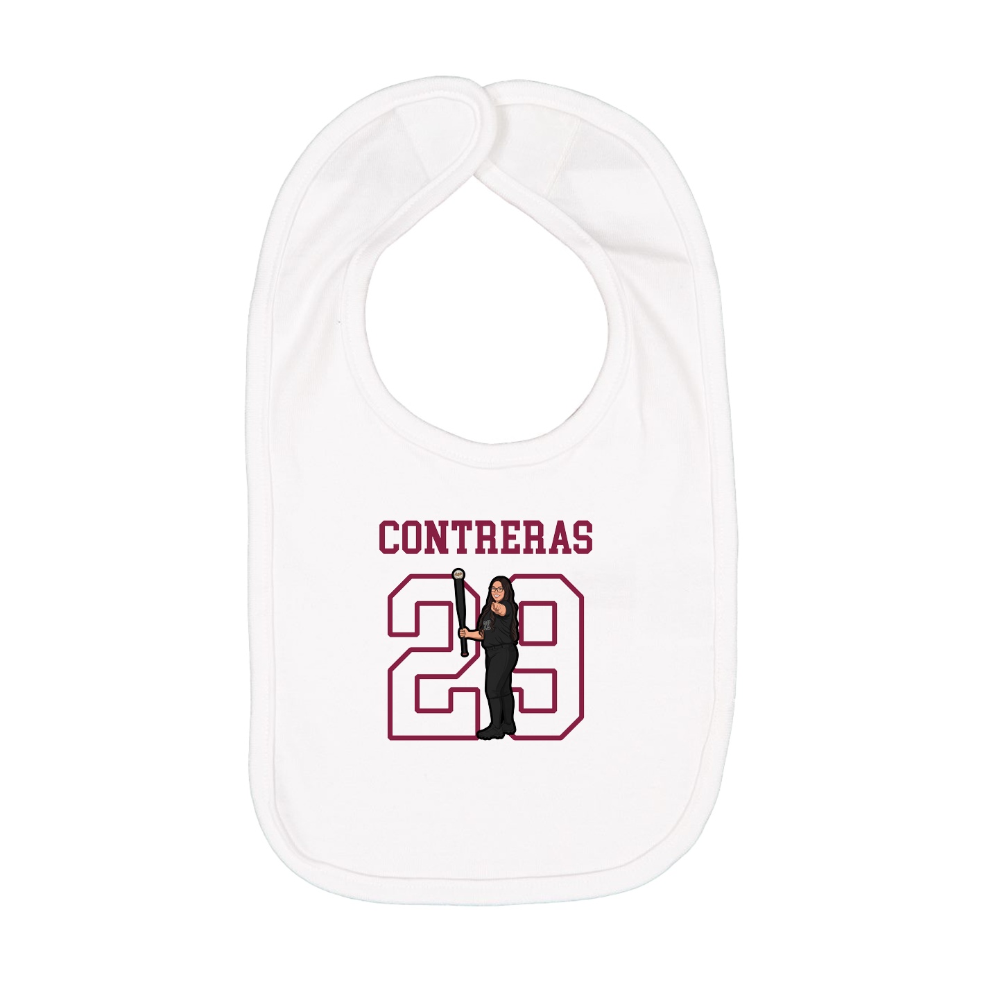 Infant Bib — Shirsey in White