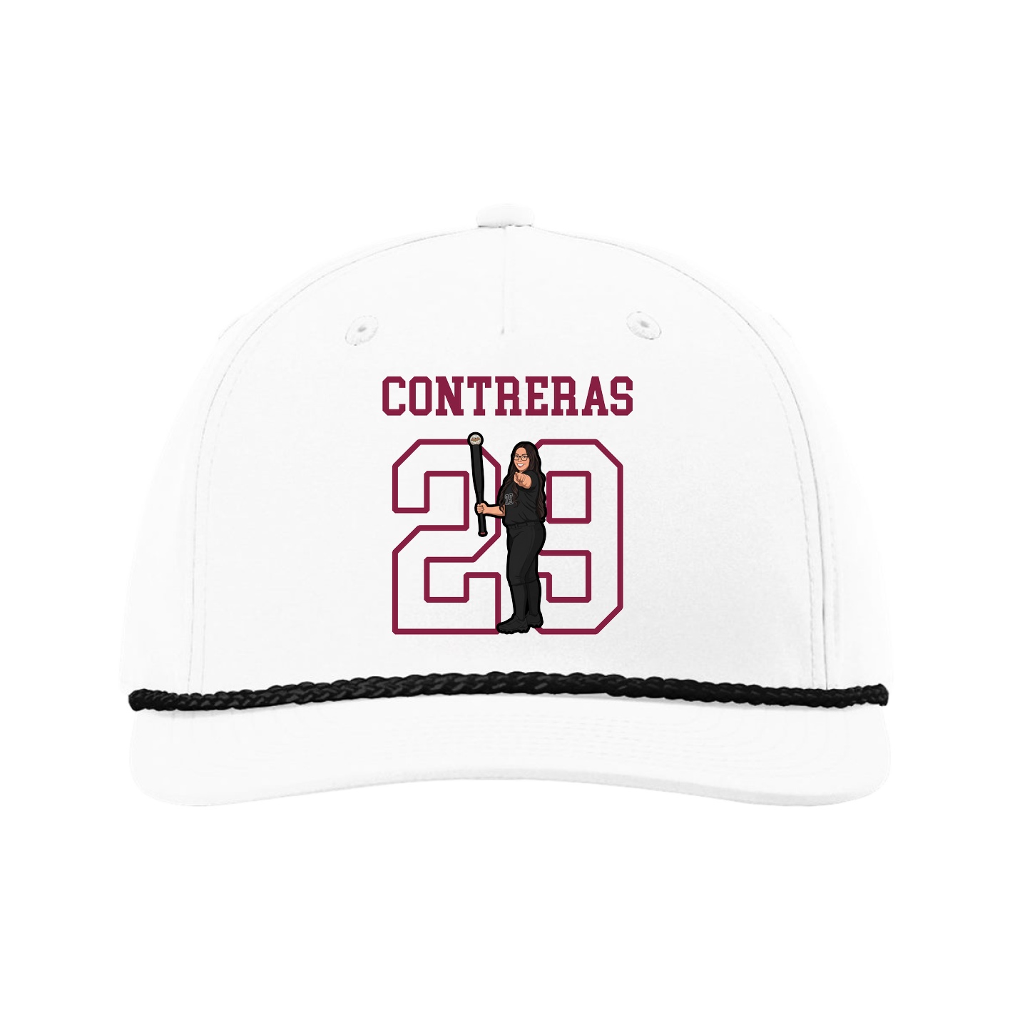 Five-Panel Classic Rope Cap — Shirsey in White