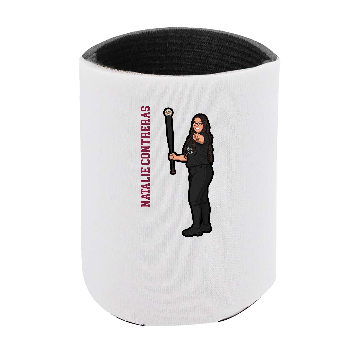 Can Holder — Name Vertical in White
