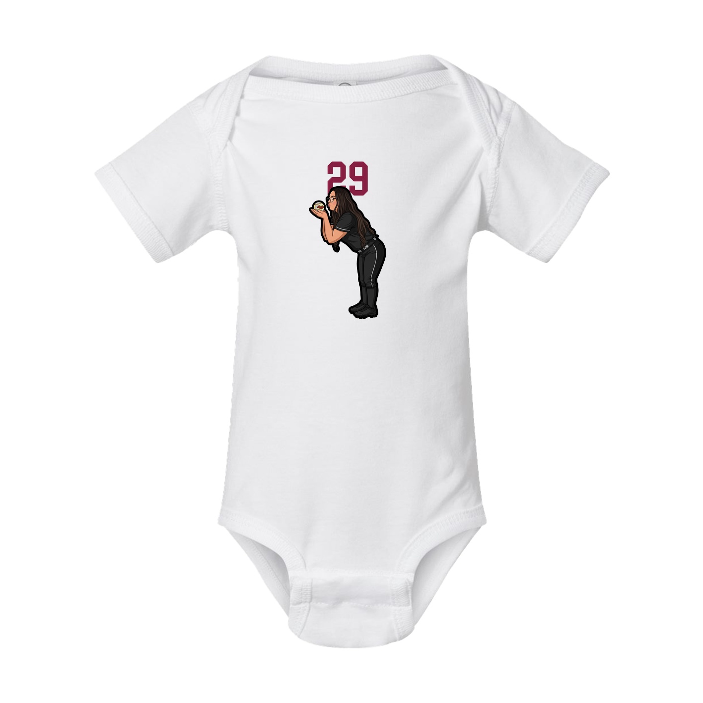 Baby Onesie — Number Top in White
