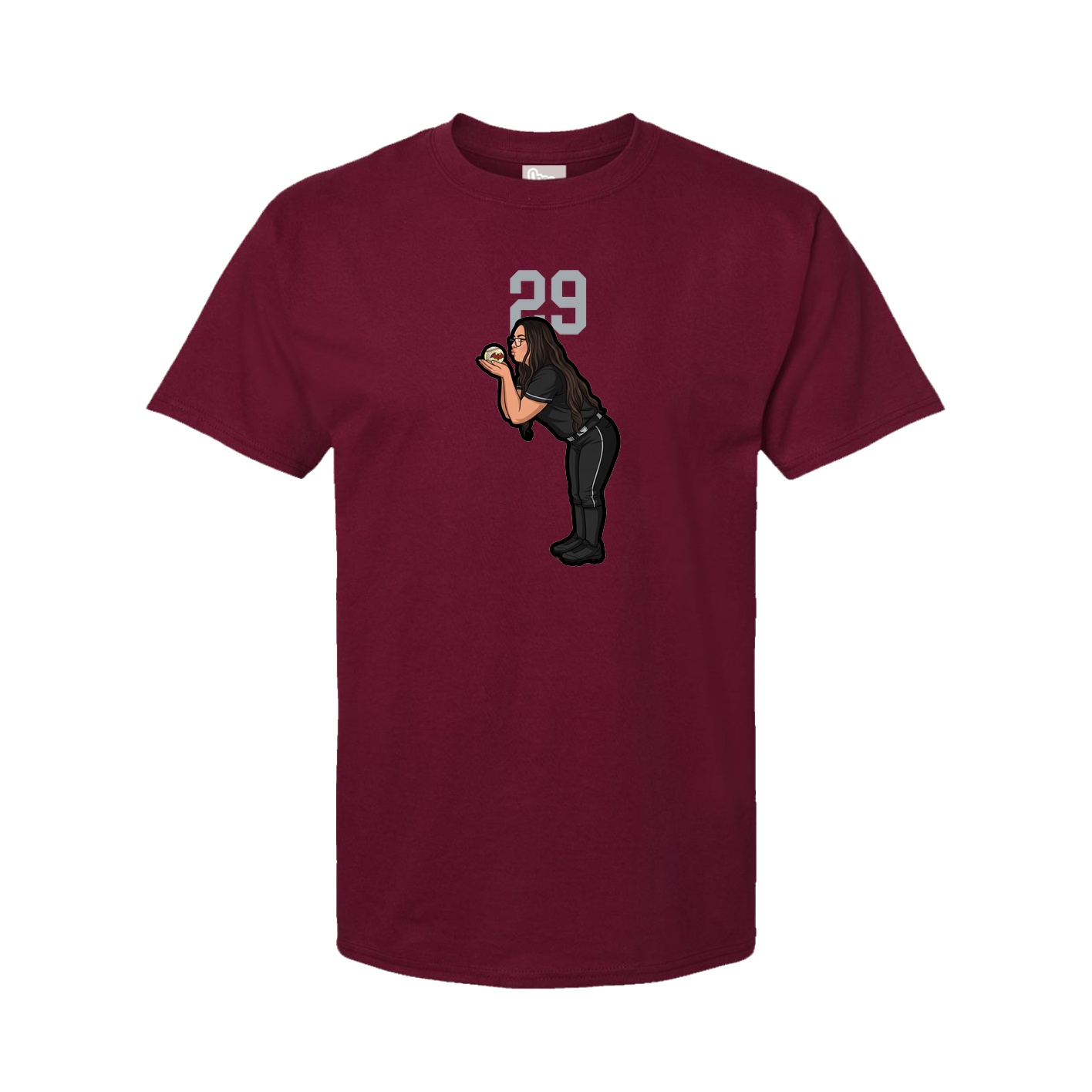 Tee — Number Top in Cardinal