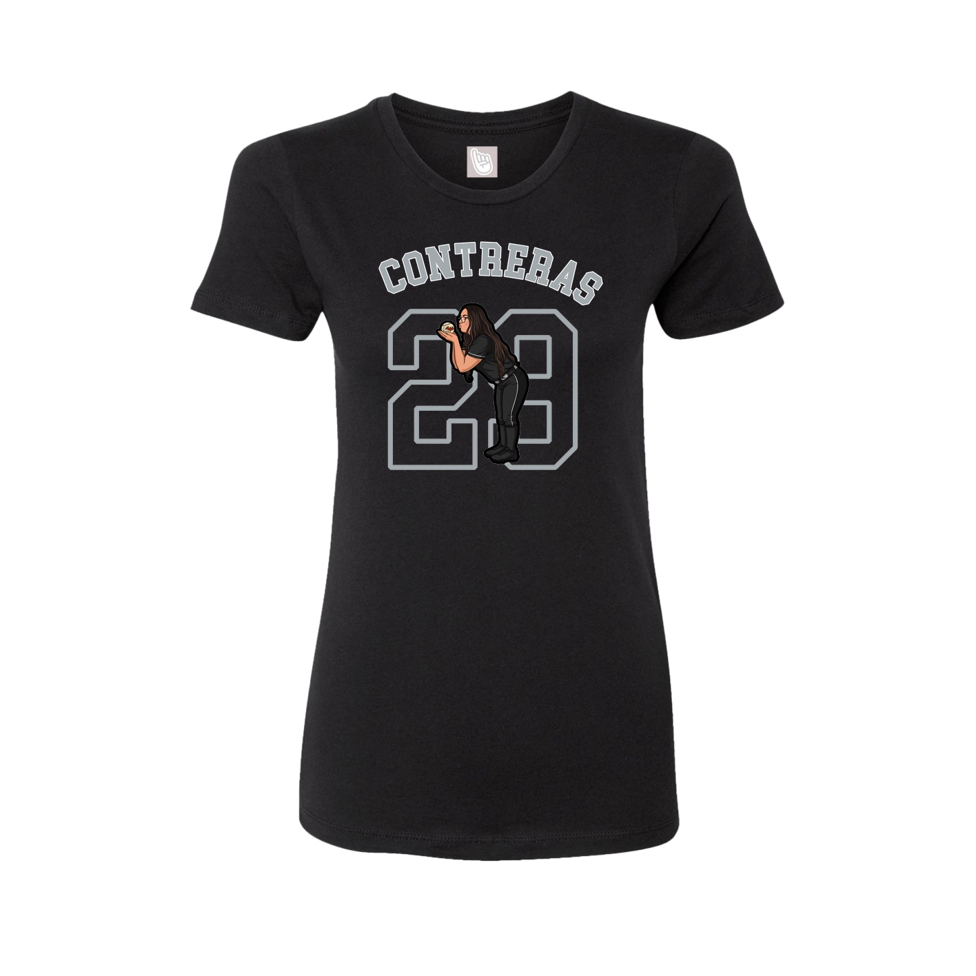 Fitted Women's Tee — Shirsey Arch in Black