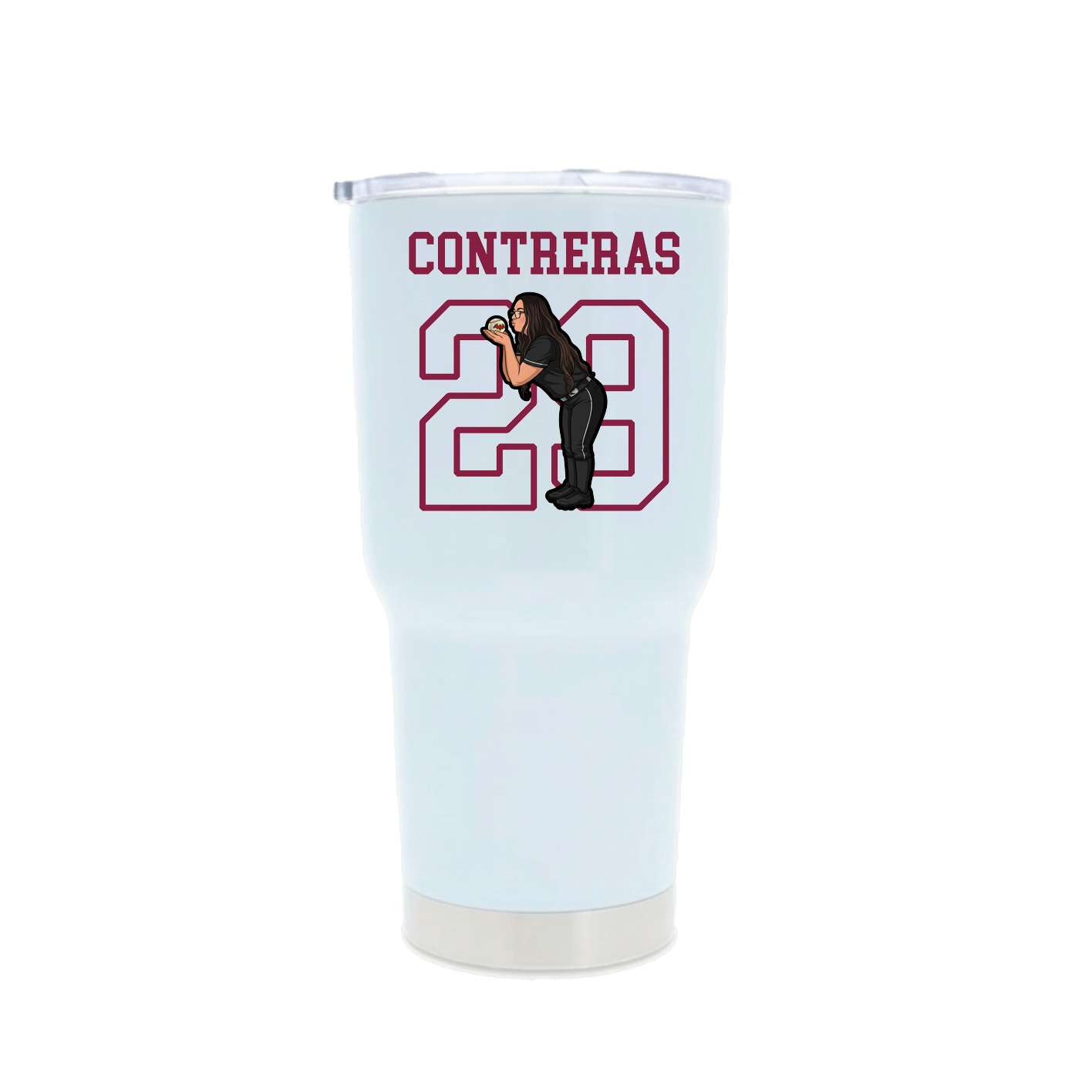 30oz Stainless Steel Tumbler — Shirsey in White