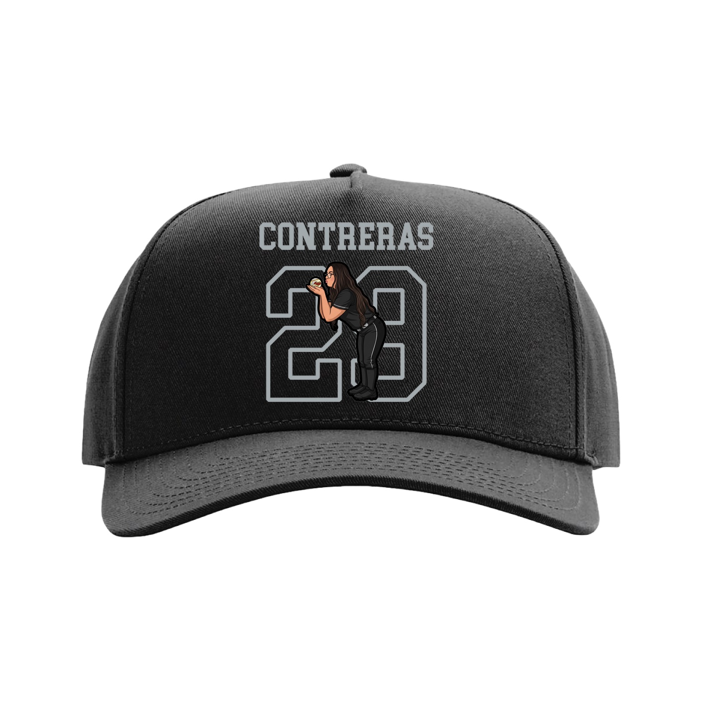 Full Fabric Five-Panel Champ Cap — Shirsey in Black