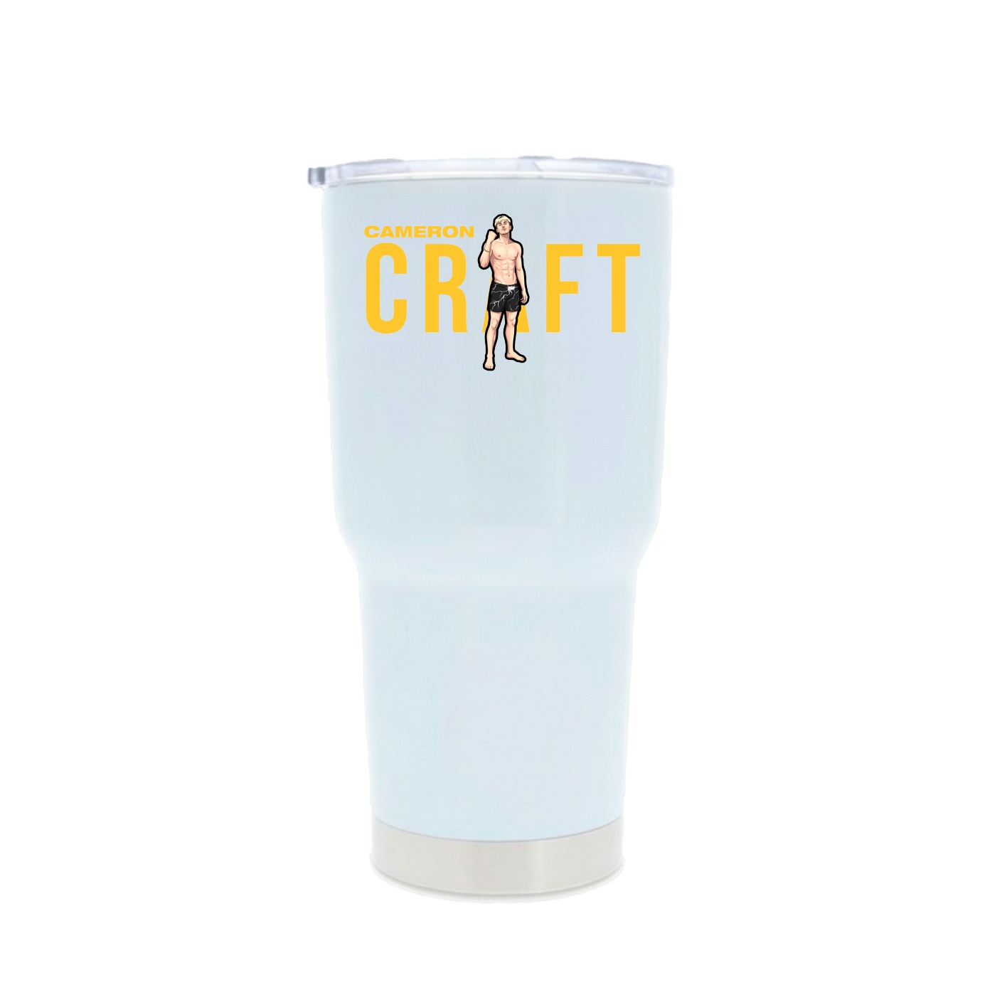 30oz Stainless Steel Tumbler — Player Name in White