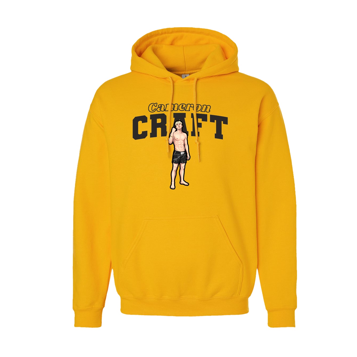 Hoodie — Name Arch in Gold