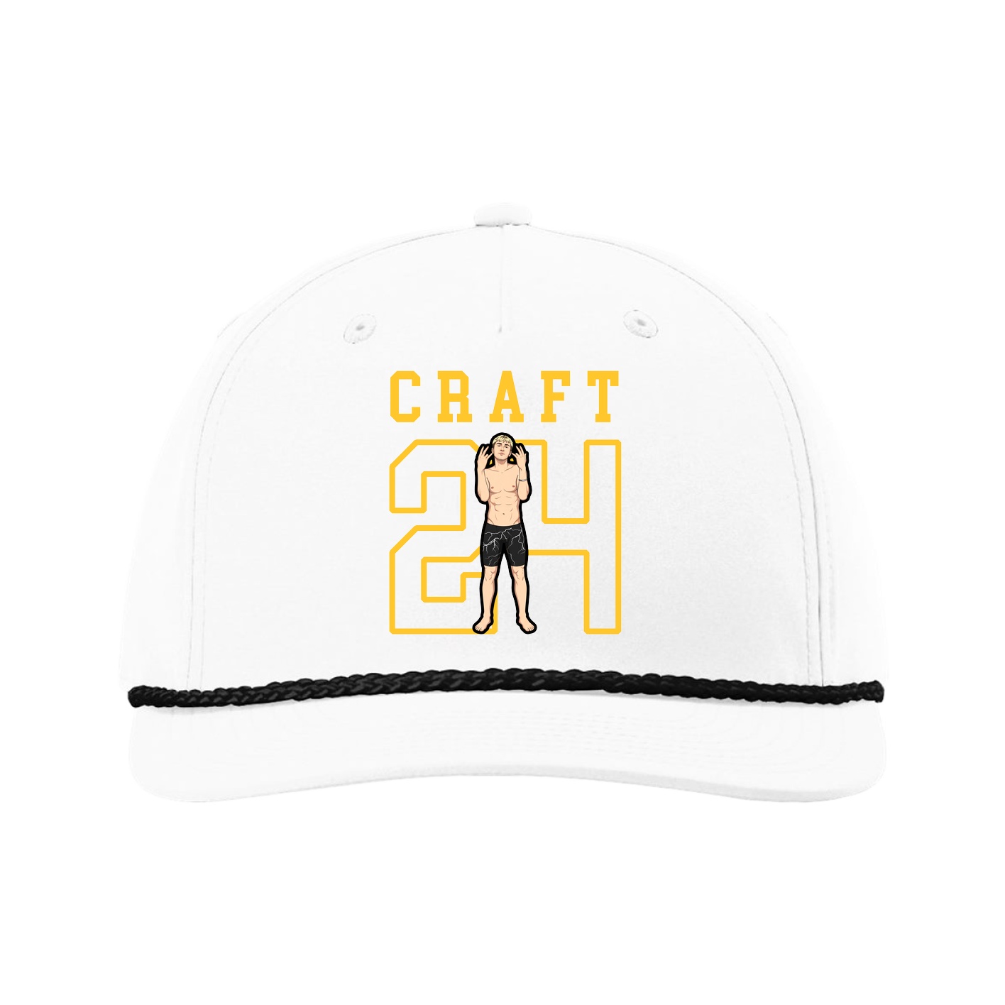 Five-Panel Classic Rope Cap — Shirsey in White