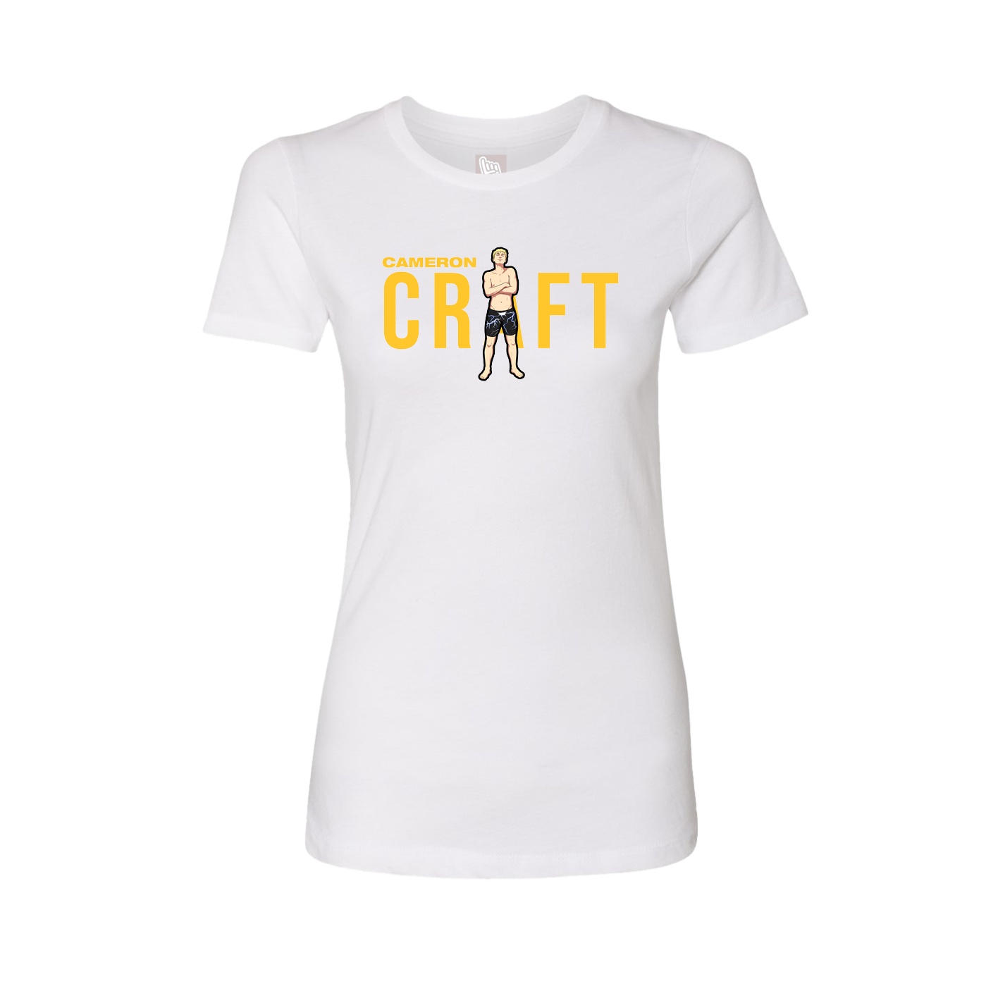 Fitted Women's Tee — Player Name in White