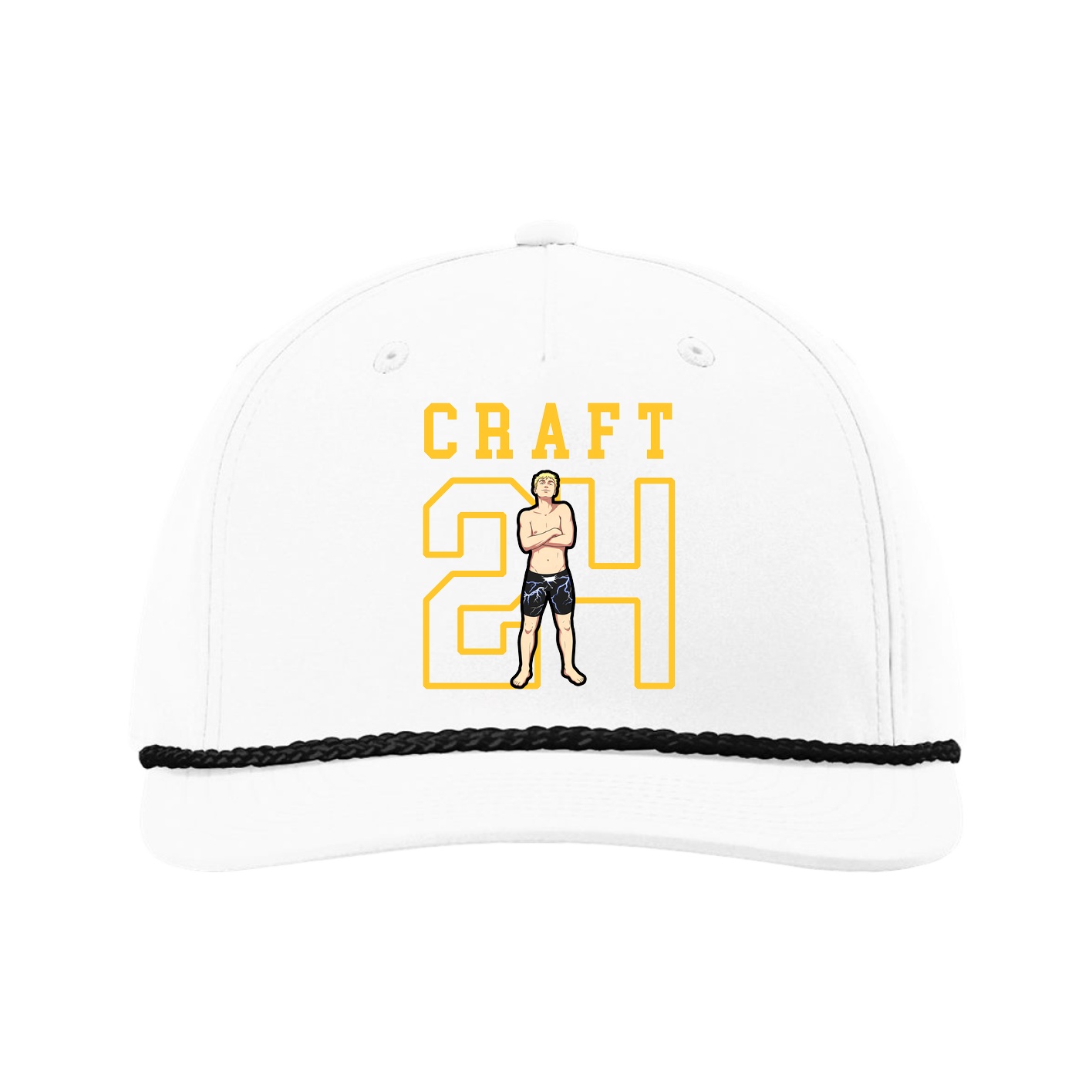 Five-Panel Classic Rope Cap — Shirsey in White