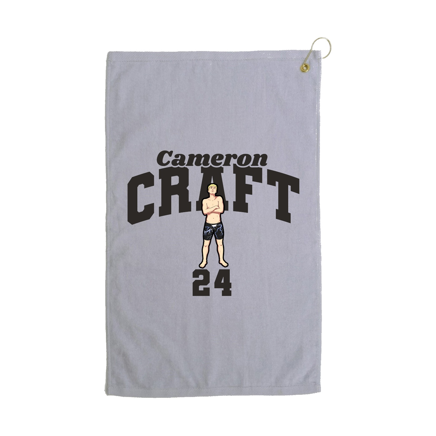 Golf Towel — Signature Arch in Grey