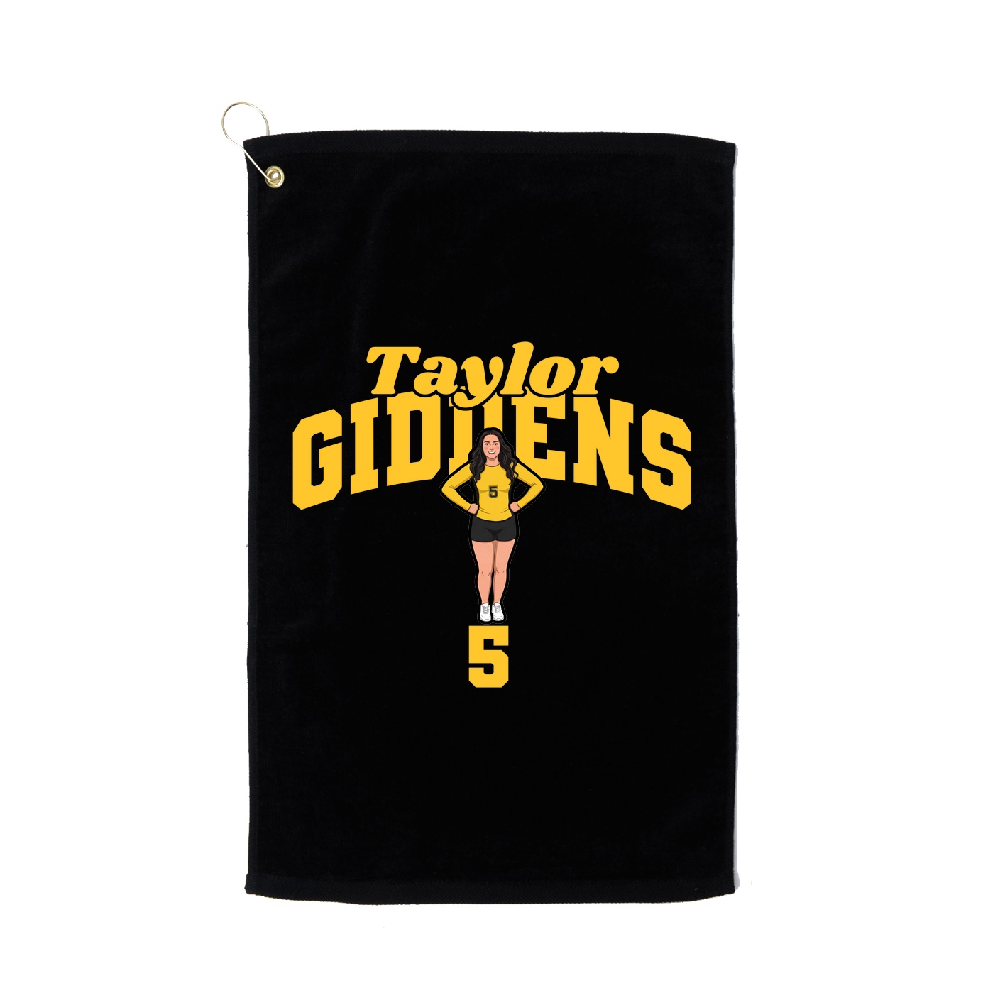 Golf Towel — Signature Arch in Black
