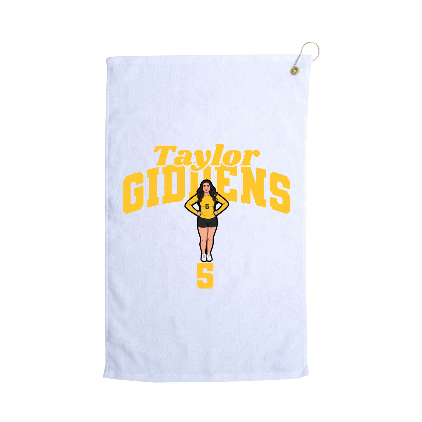 Golf Towel — Signature Arch in White