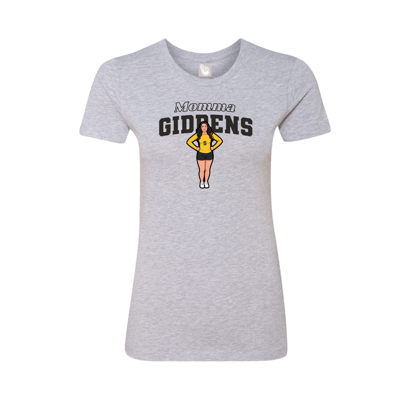 Womens Tee — Mothers Day Block in Grey