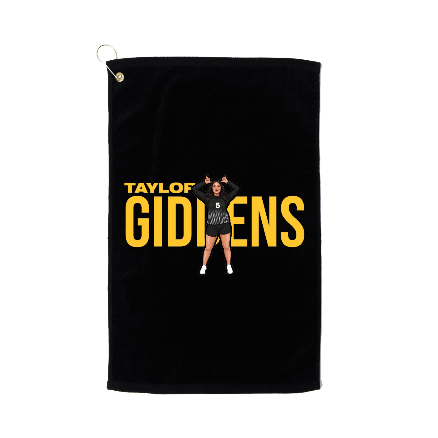 Golf Towel — Player Name in Black