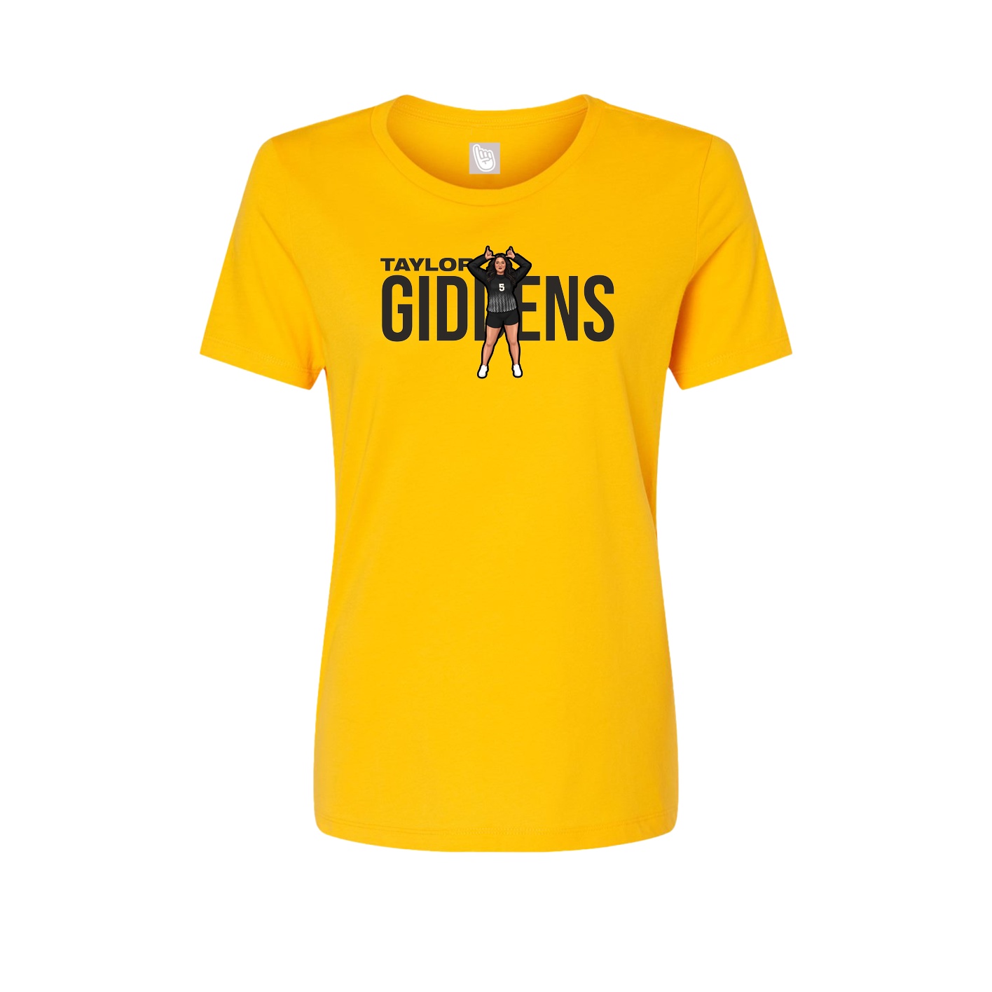 Womens Tee — Player Name in Gold