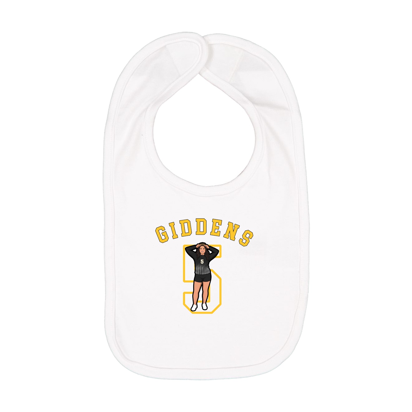 Infant Bib — Shirsey Arch in White
