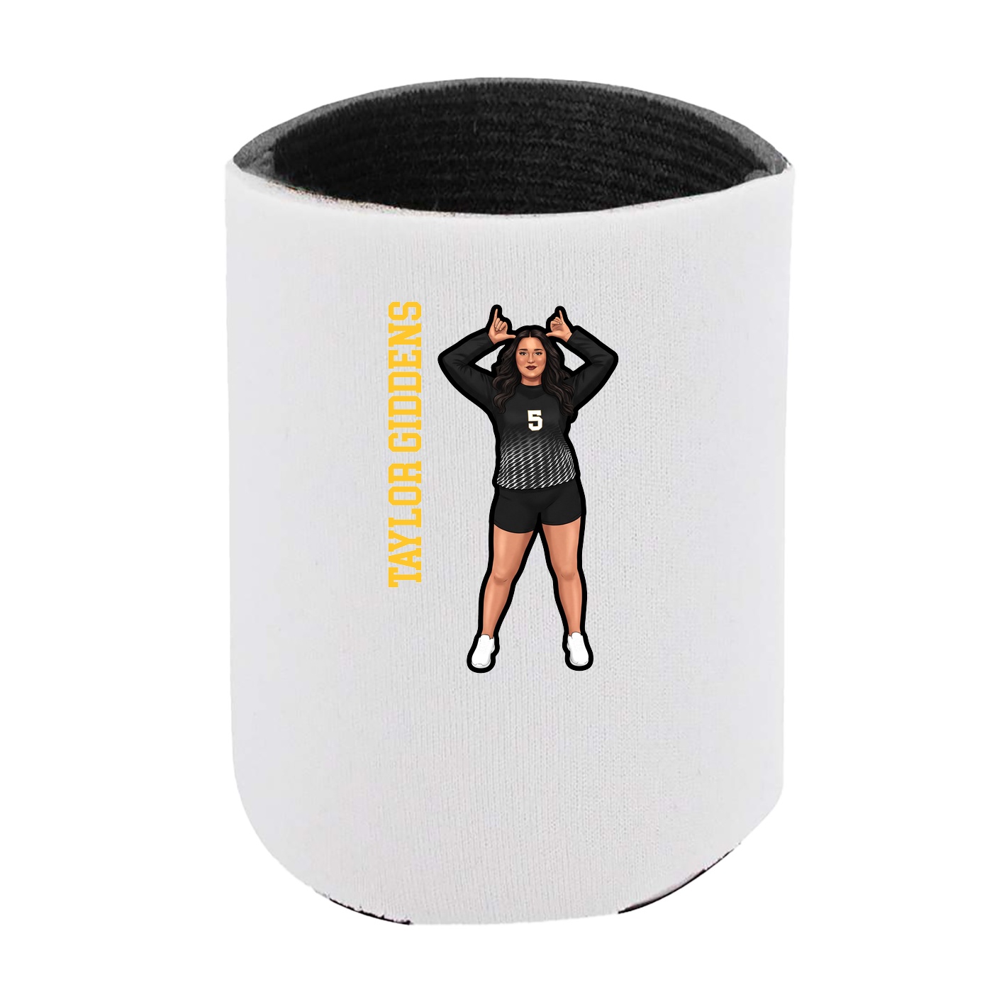 Can Holder — Name Vertical in White