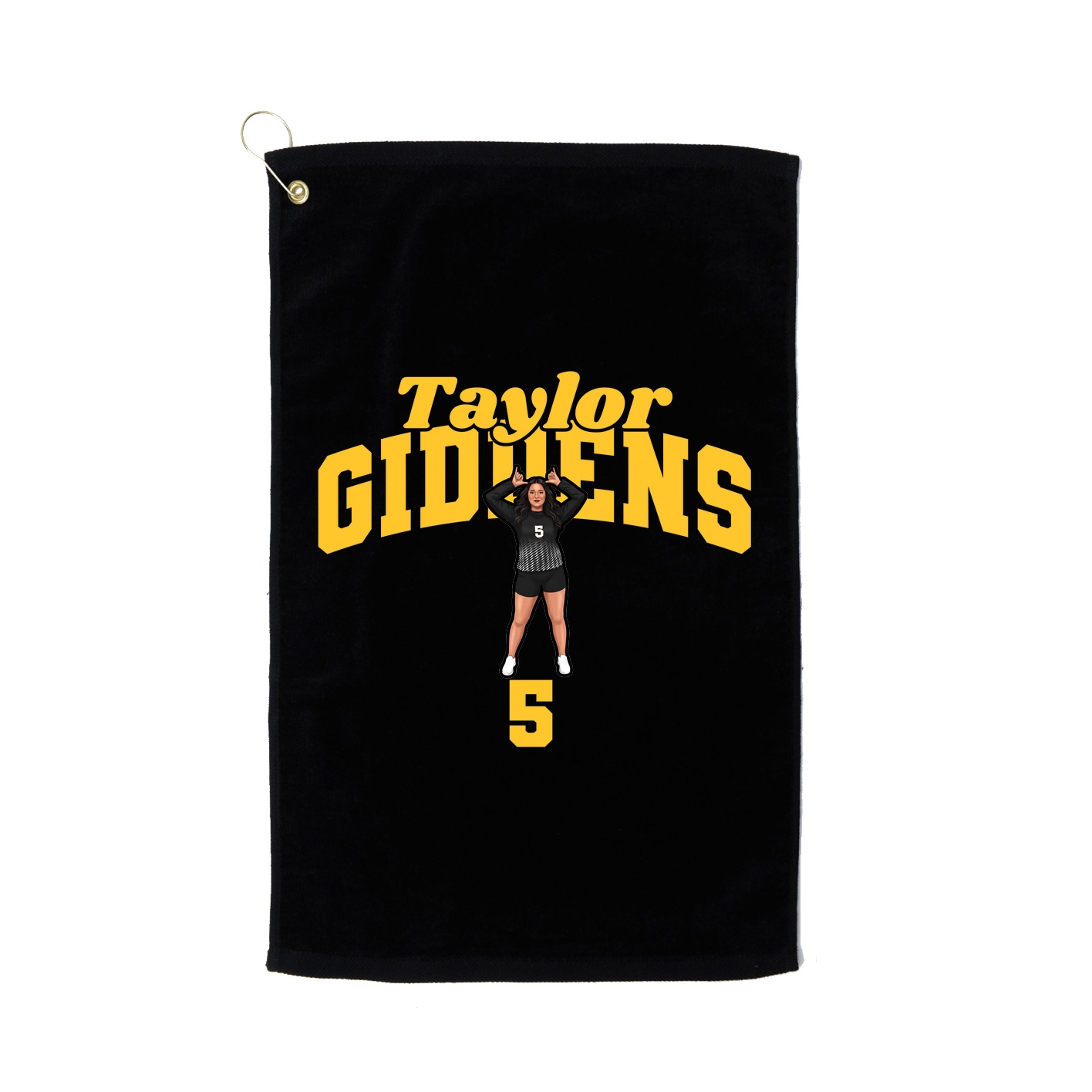 Golf Towel — Signature Arch in Black