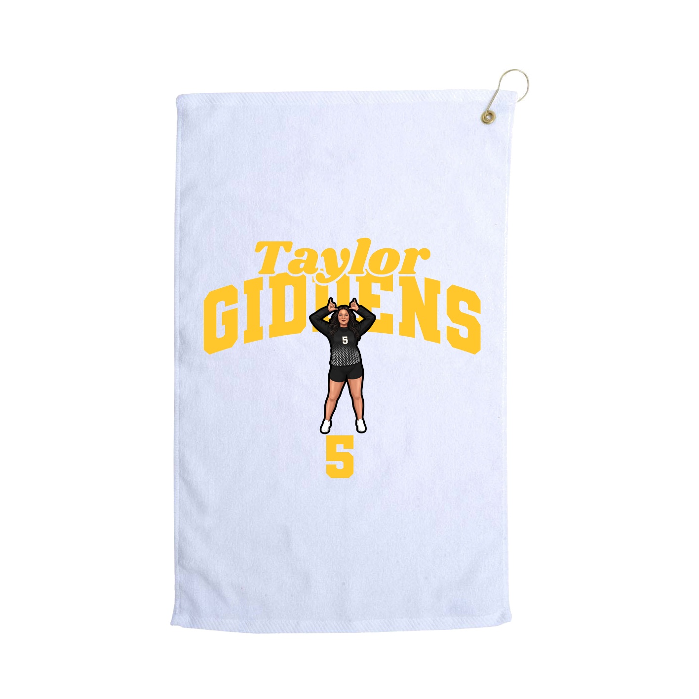 Golf Towel — Signature Arch in White