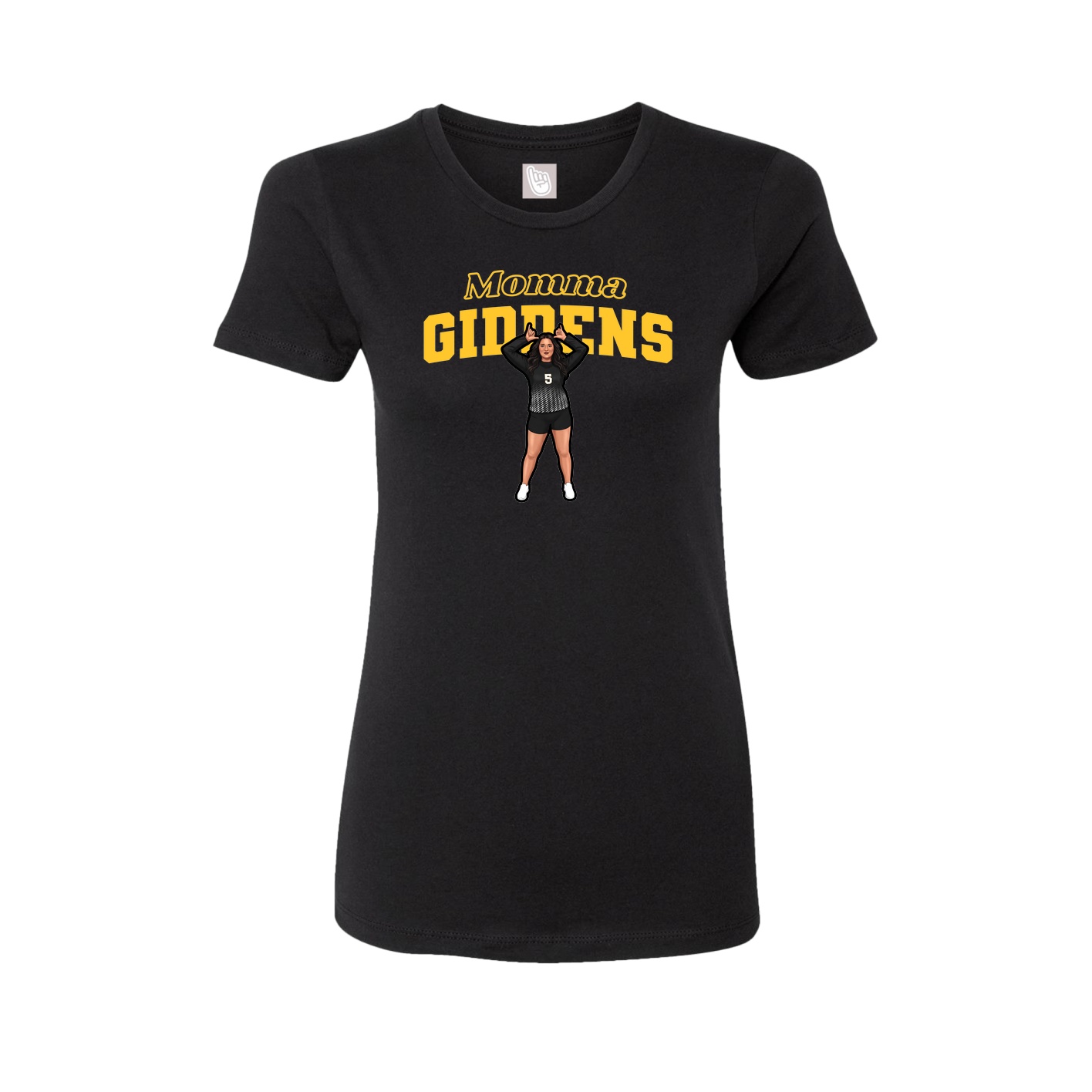 Womens Tee — Mothers Day Block in Black