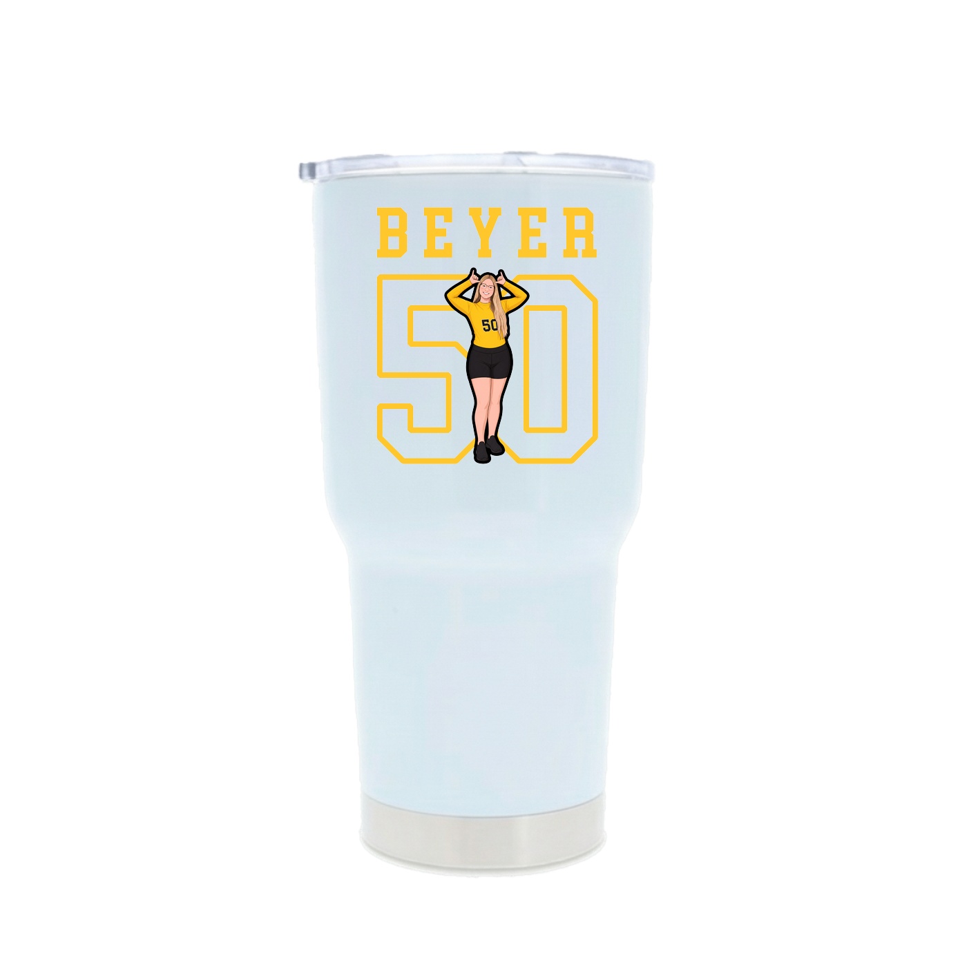 30oz Stainless Steel Tumbler — Shirsey in White