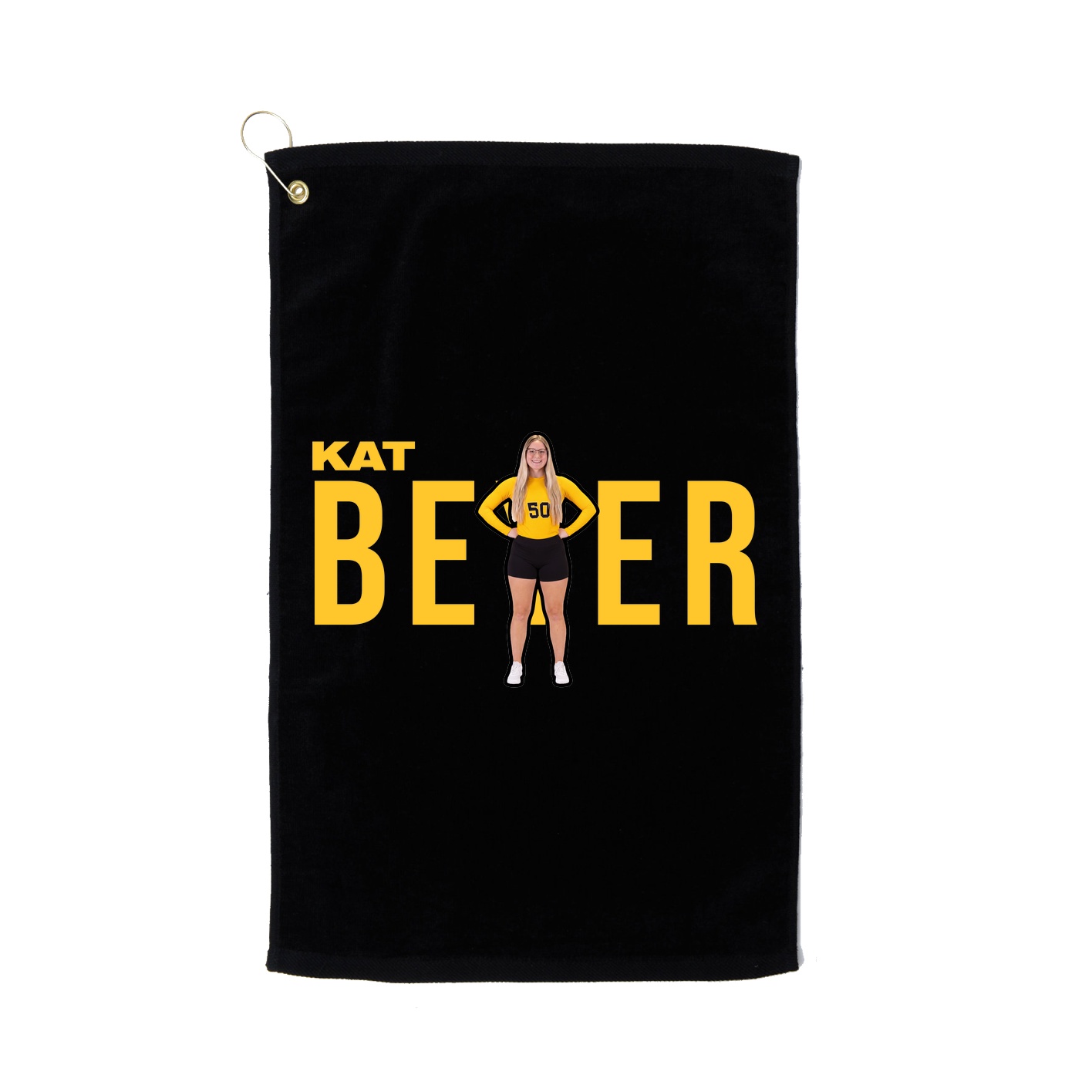 Golf Towel — Player Name in Black