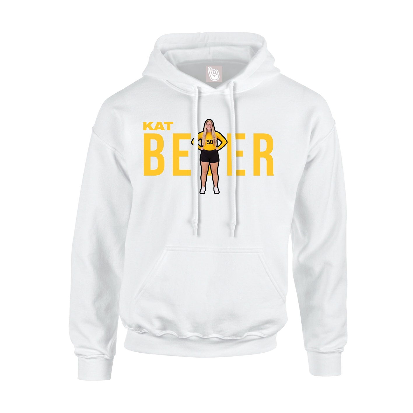 Youth Hoodie — Player Name in White