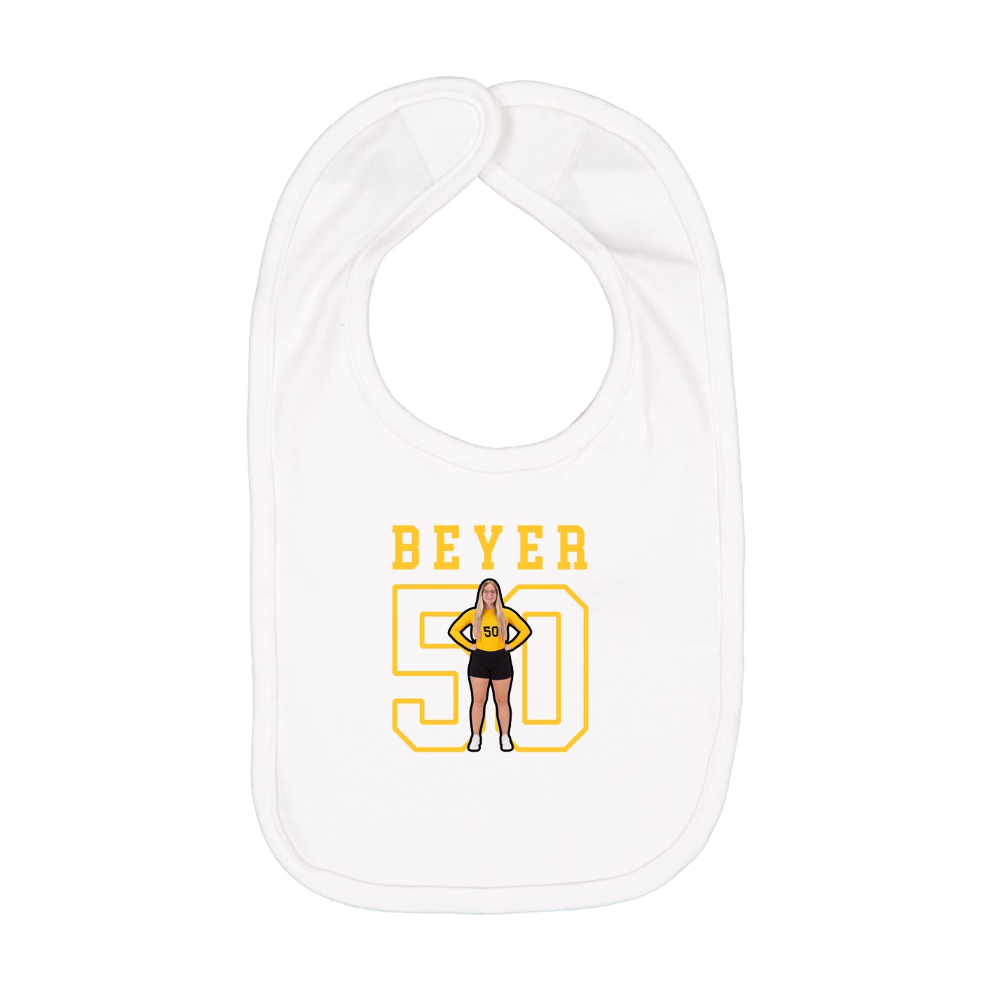 Infant Bib — Shirsey in White
