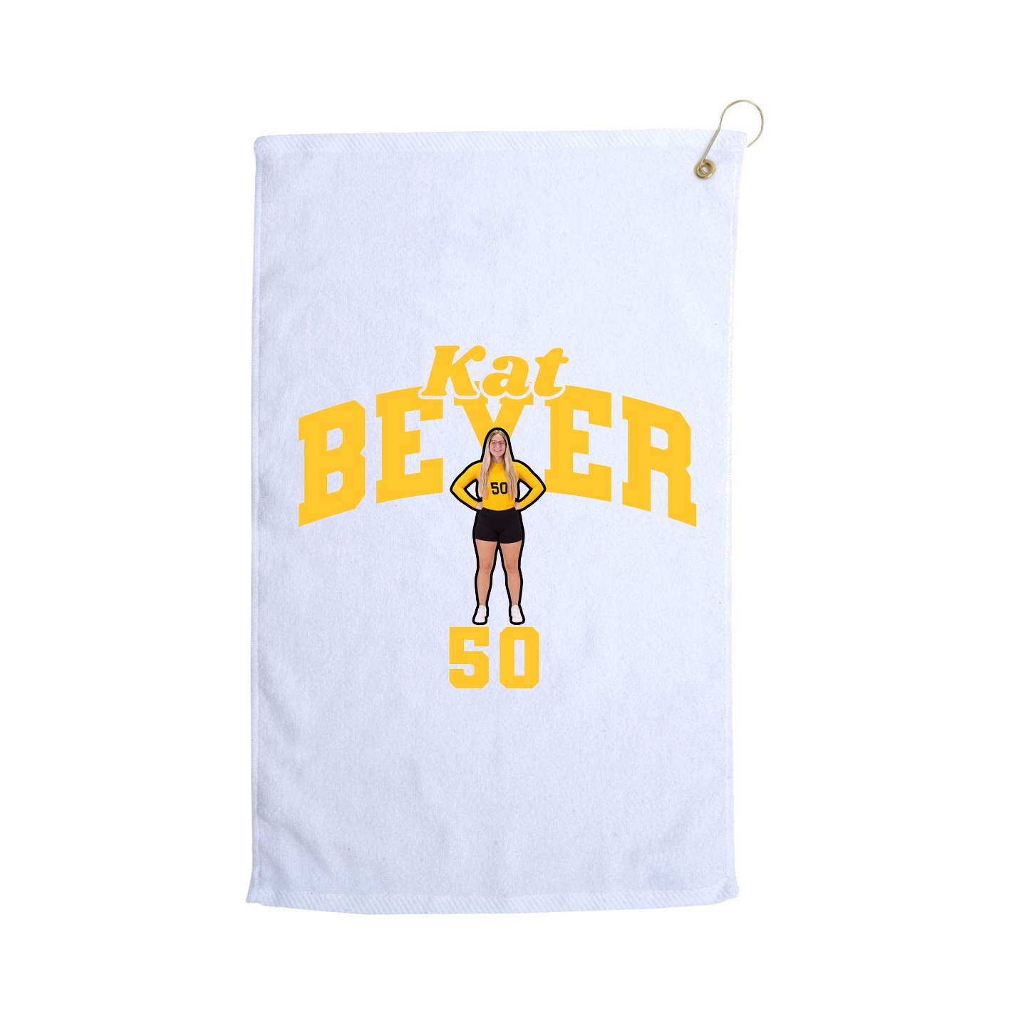 Golf Towel — Signature Arch in White