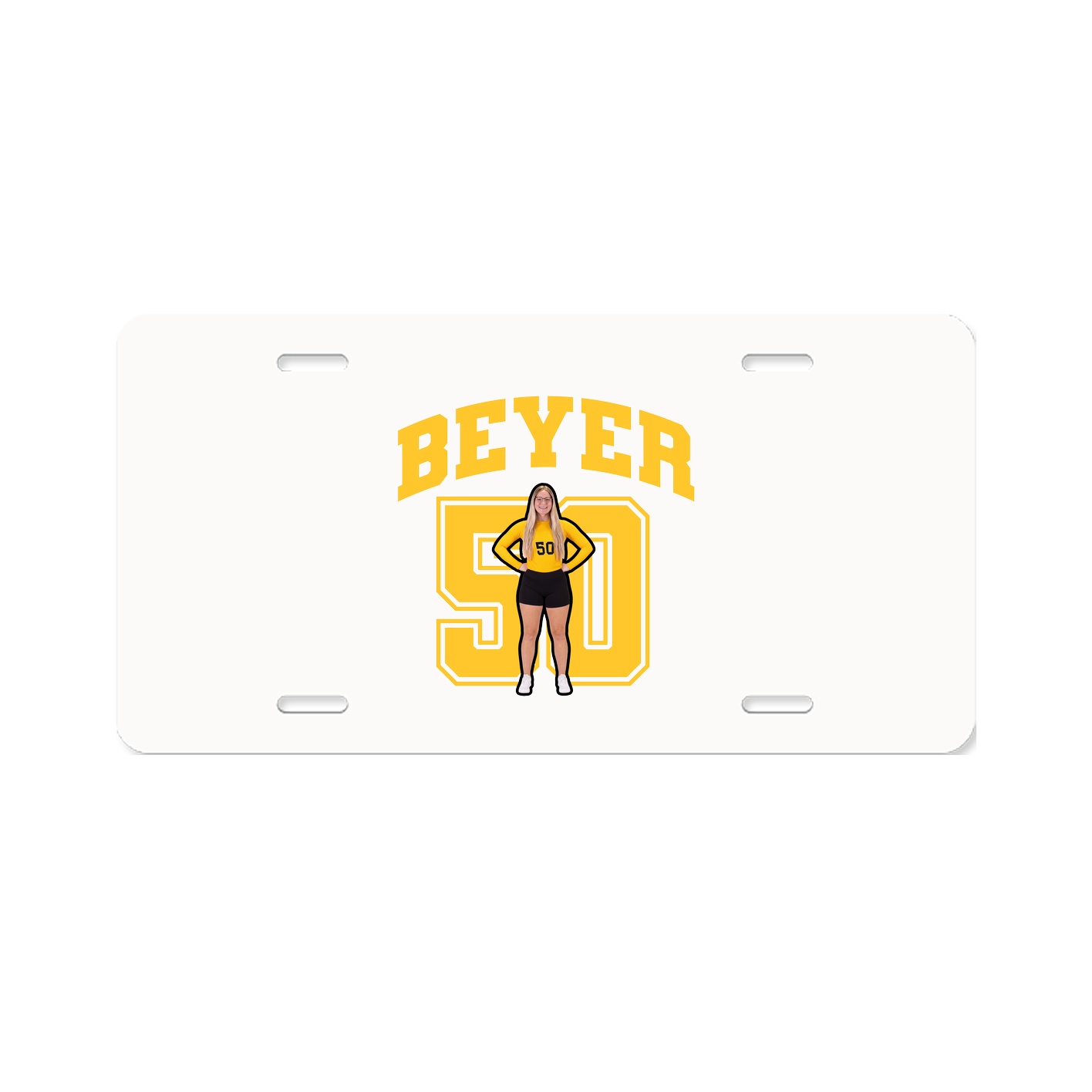 License Plate — Number in Classic